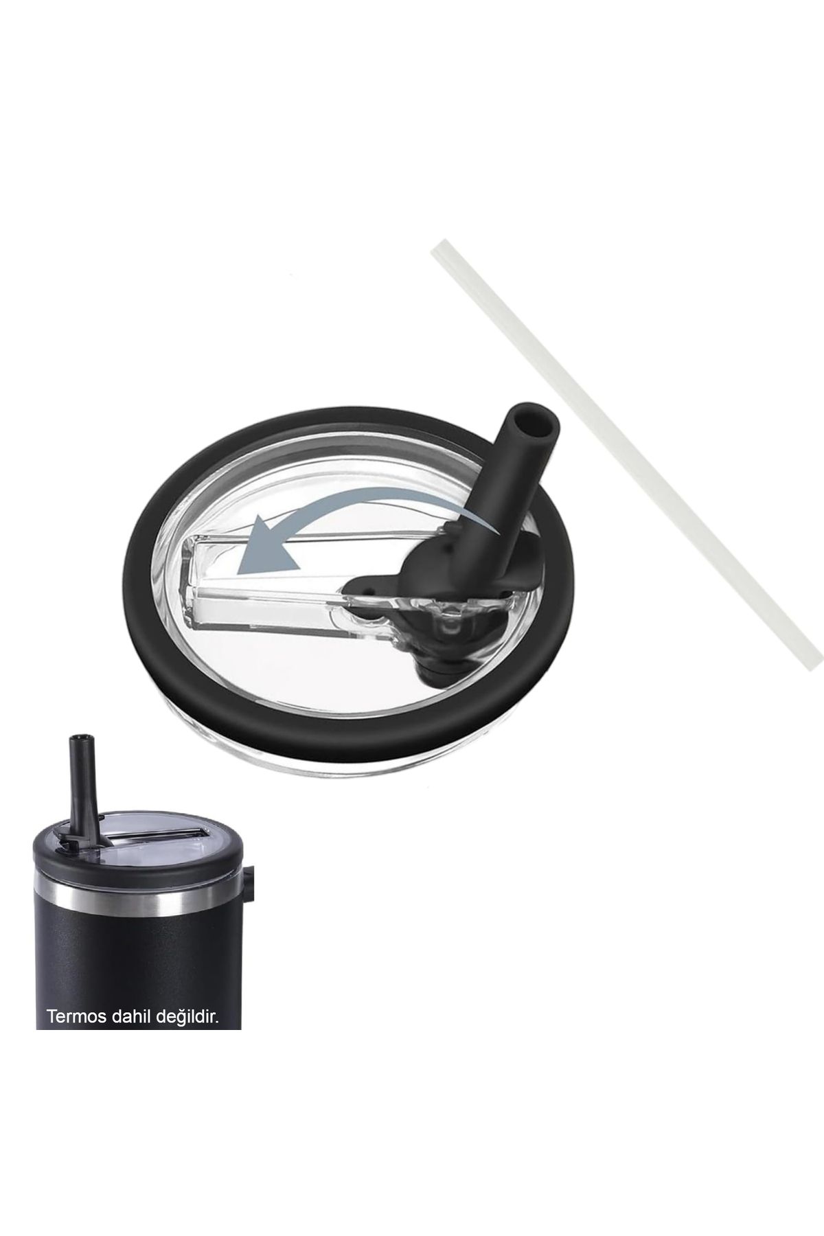 Besify Stanley Quencher Uyumlu 40 Oz Pipetli Termos Sızdırmaz Kapak Sızdımaz Seti