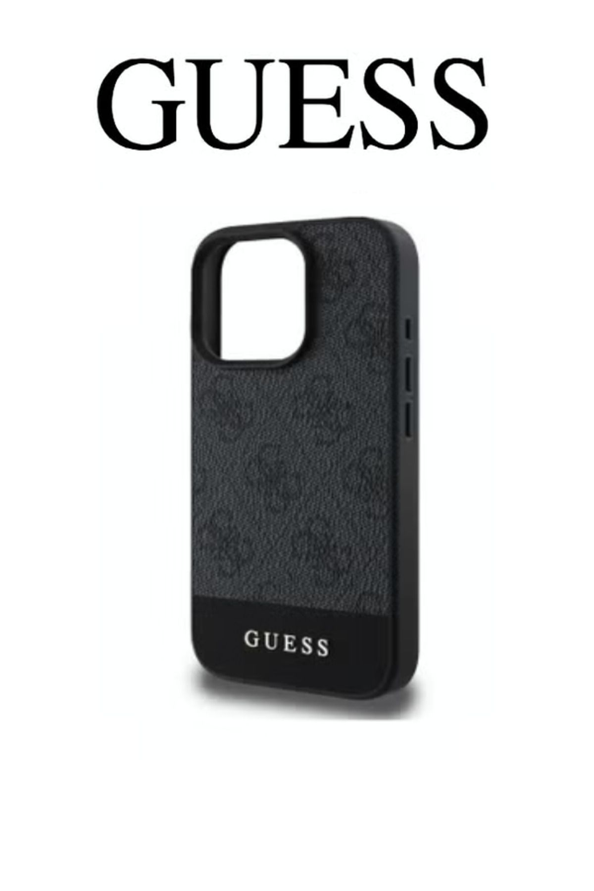 Guess-كفر GUESS جلد أسود لأيفون 16 برو ماكس – تصميم أنيق بشعار أصلي ومعتمد من سي جي موبايل 2
