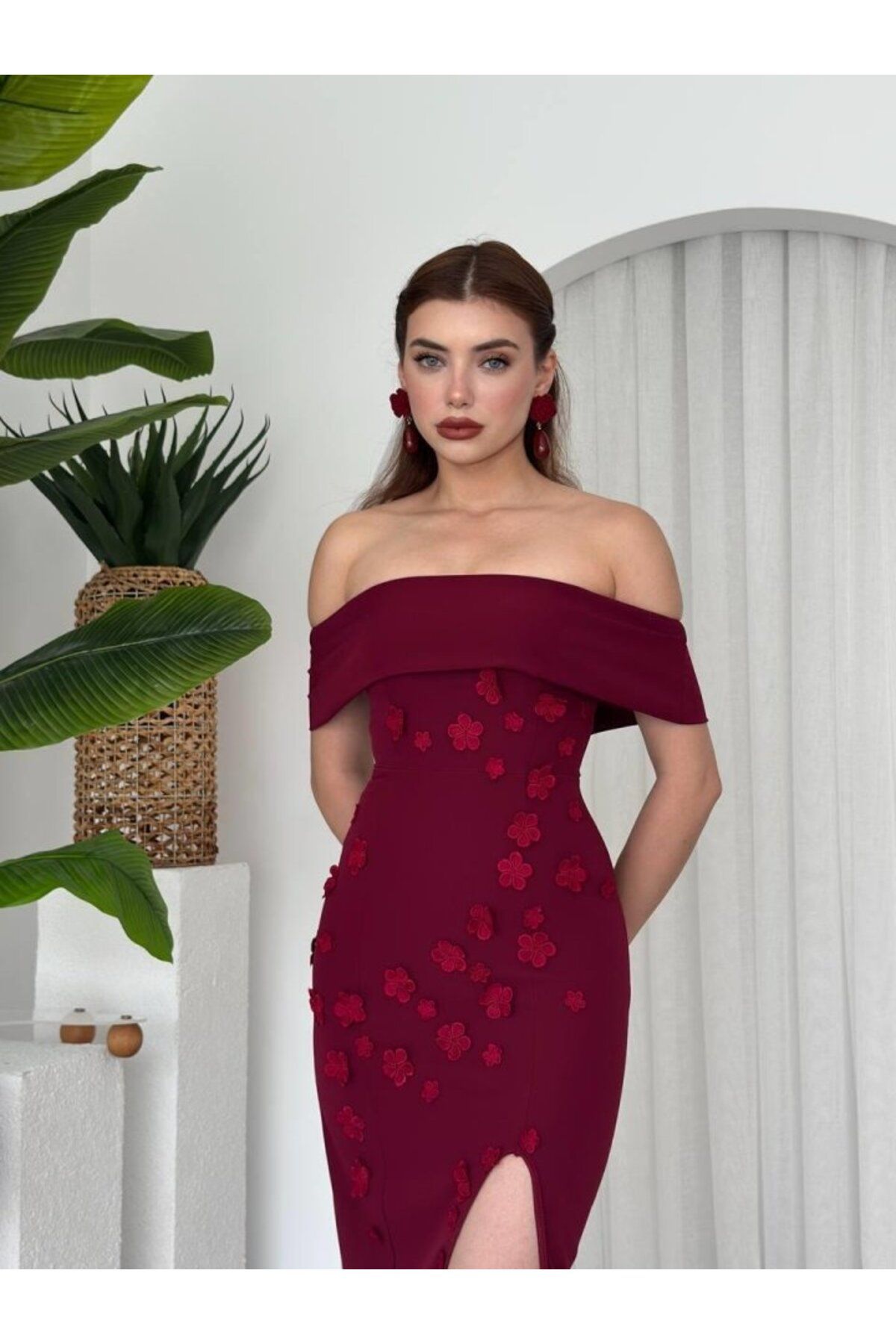 NİDAM BUTİK Cası Straplez Elbise