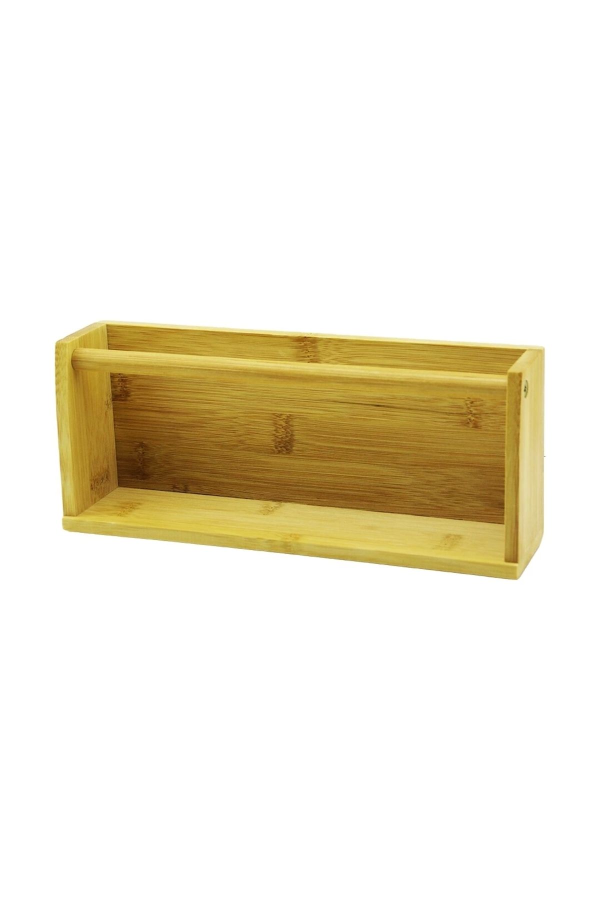İnnMerry Ahşap Bambu Duvar Rafı Mıknatıslı Montaj 10.2 X 25cm - Y: 5--6cm (5047)