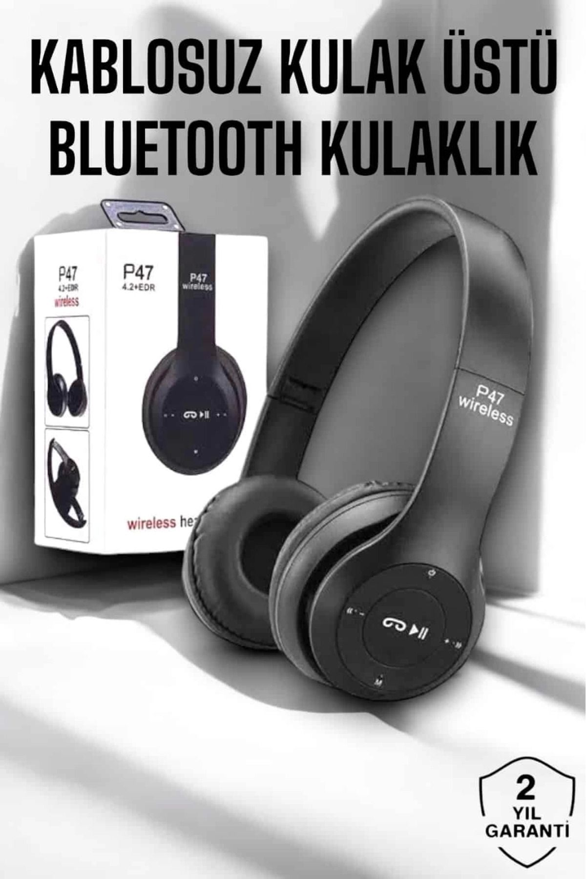 MELFSHOP Kulak Üstü TF Kart ve AUX Destekli Ergonomik Bluetooth Kulaklık