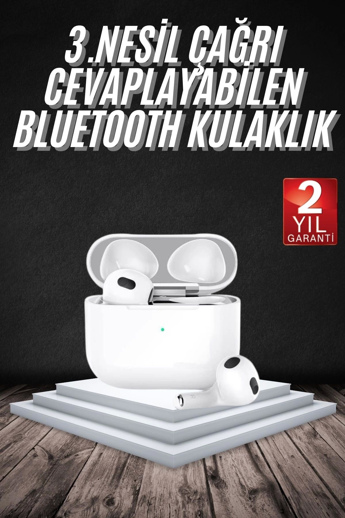 Heez Bluetooth Kulaklık 3. Nesil Ios Android Uyumlu Yeni Nesil Wireless Charge