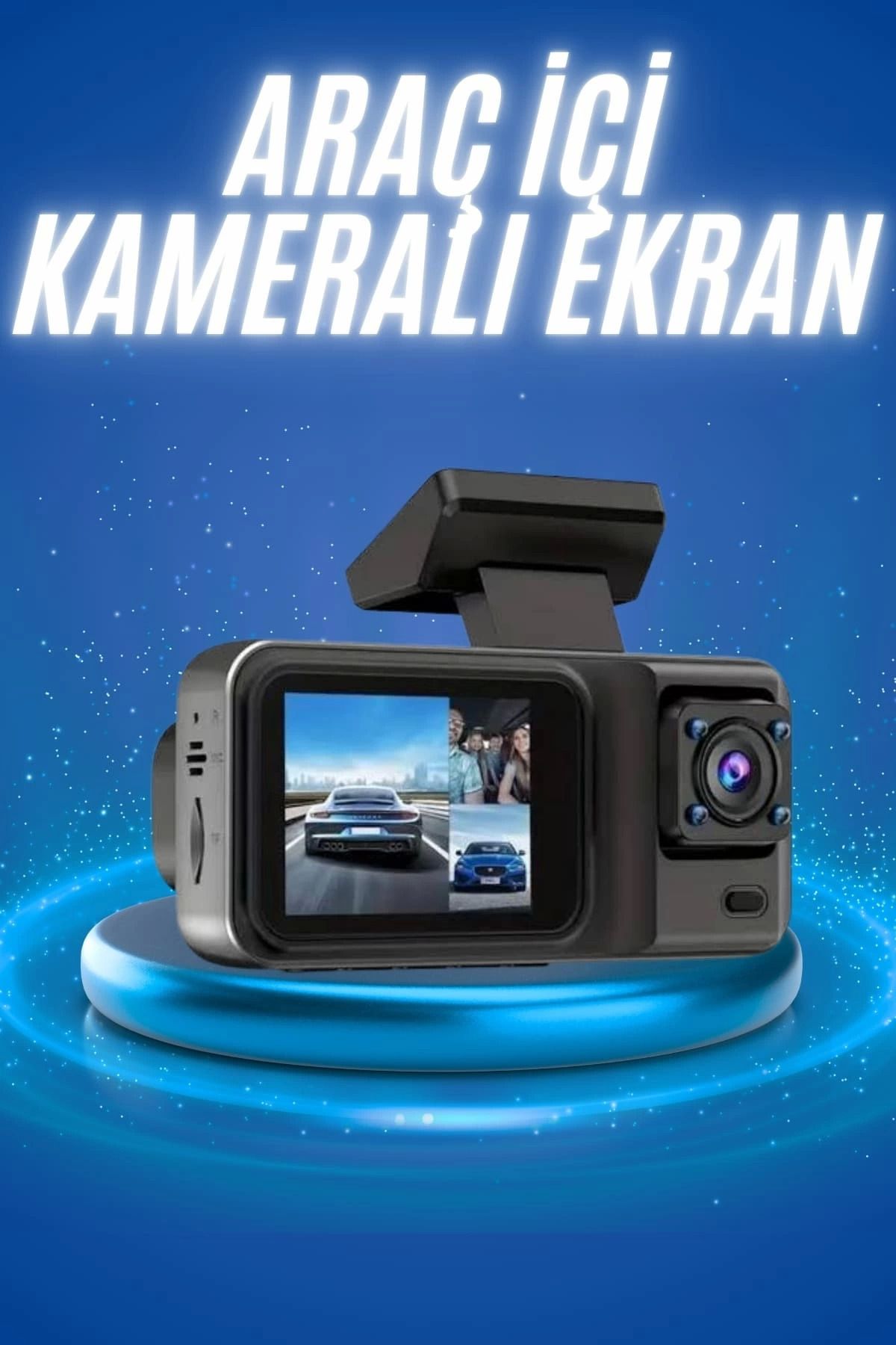 hayalimsah Ekranlı Sürüş Kaydedici DVR Ön ve Arka Kameralı Full HD Çözünürlüklü