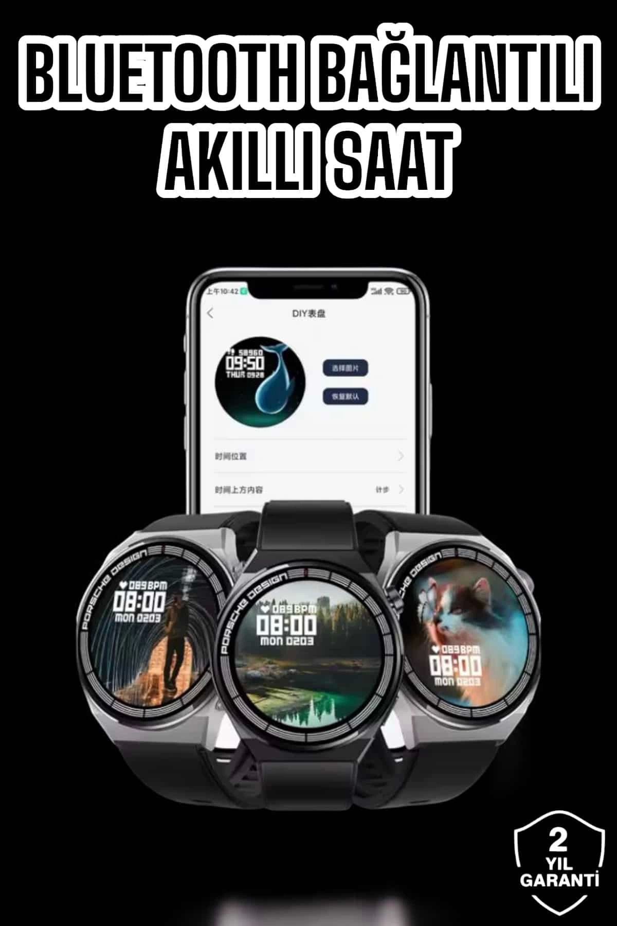 MELFSHOP Akıllı Saat GPS VE NFC Özelliği Sesli Görüşme Dokunmstik Ekran