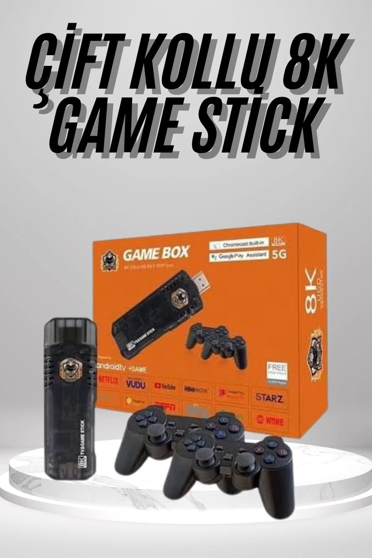 ÖYKÜ VE YİĞİT 8K Ultra HD Game Box 36500 Oyunlu Game Stick Oyun Konsolu