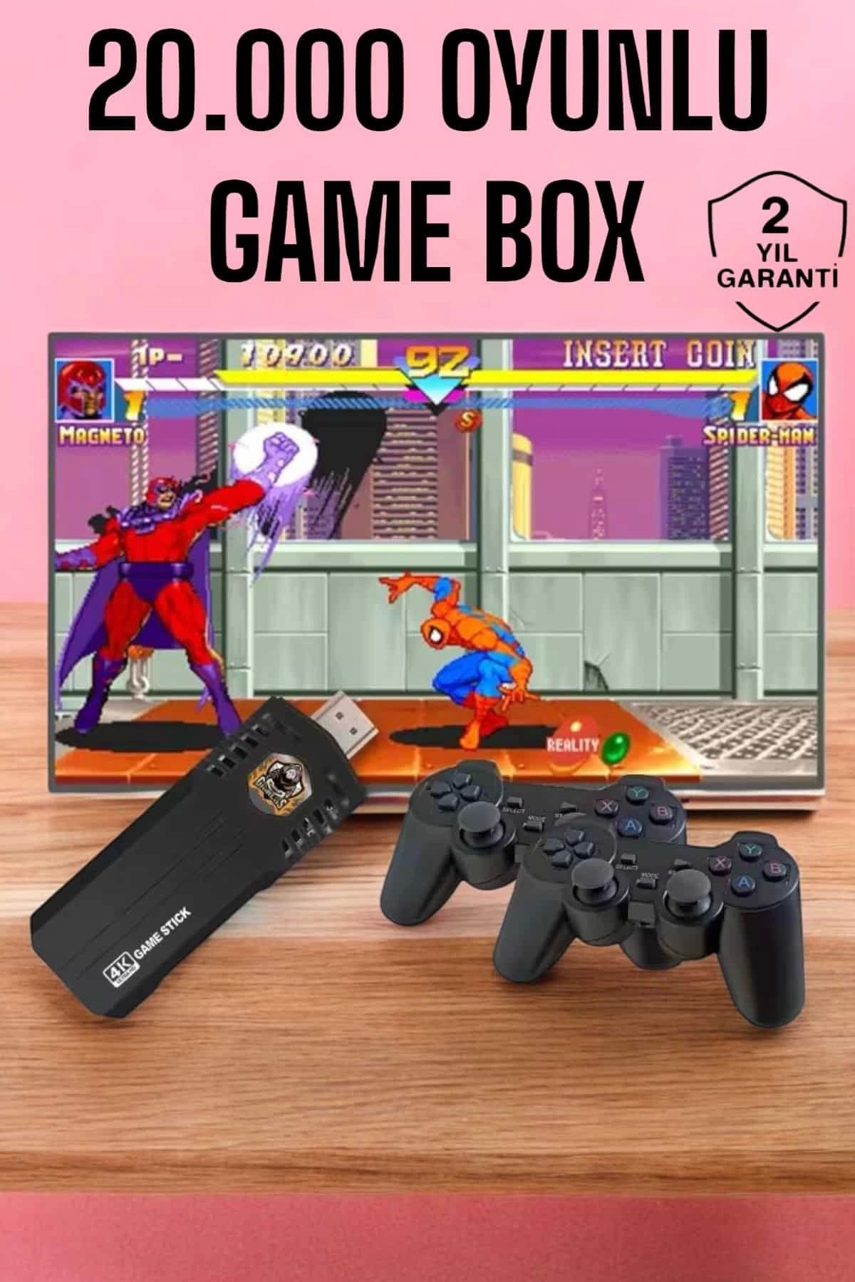 ÖYKÜ VE YİĞİT Game Box 20.000 Oyunlu 8K Ultra Oyun Konsolu
