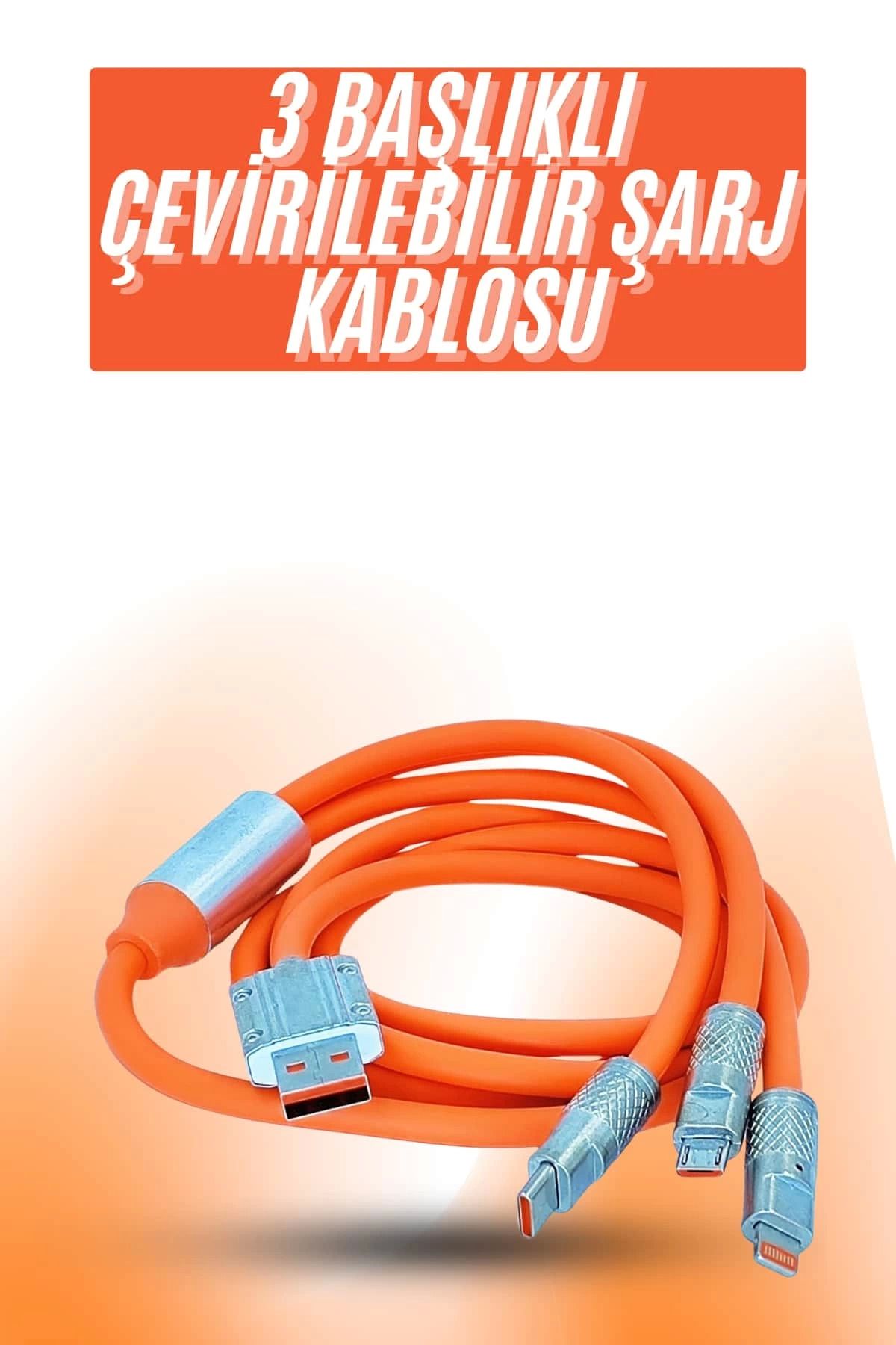 feifei Çoklu Şarj Kablosu Usb Type-C İos Uyumlu 120W Hızlı Şarj Kablosu