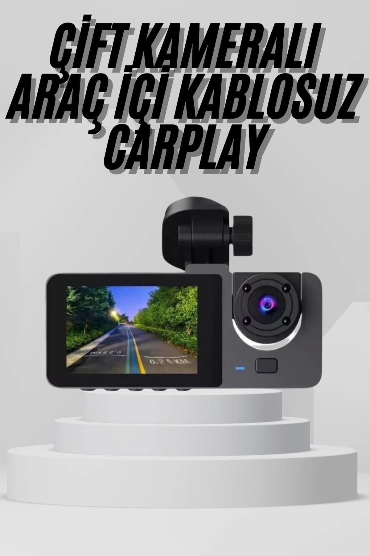 Heez Yol Kayıt Araç Kamerası HD DVR 3 Kameralı 2.0in Ekranlı Ön İç Arka