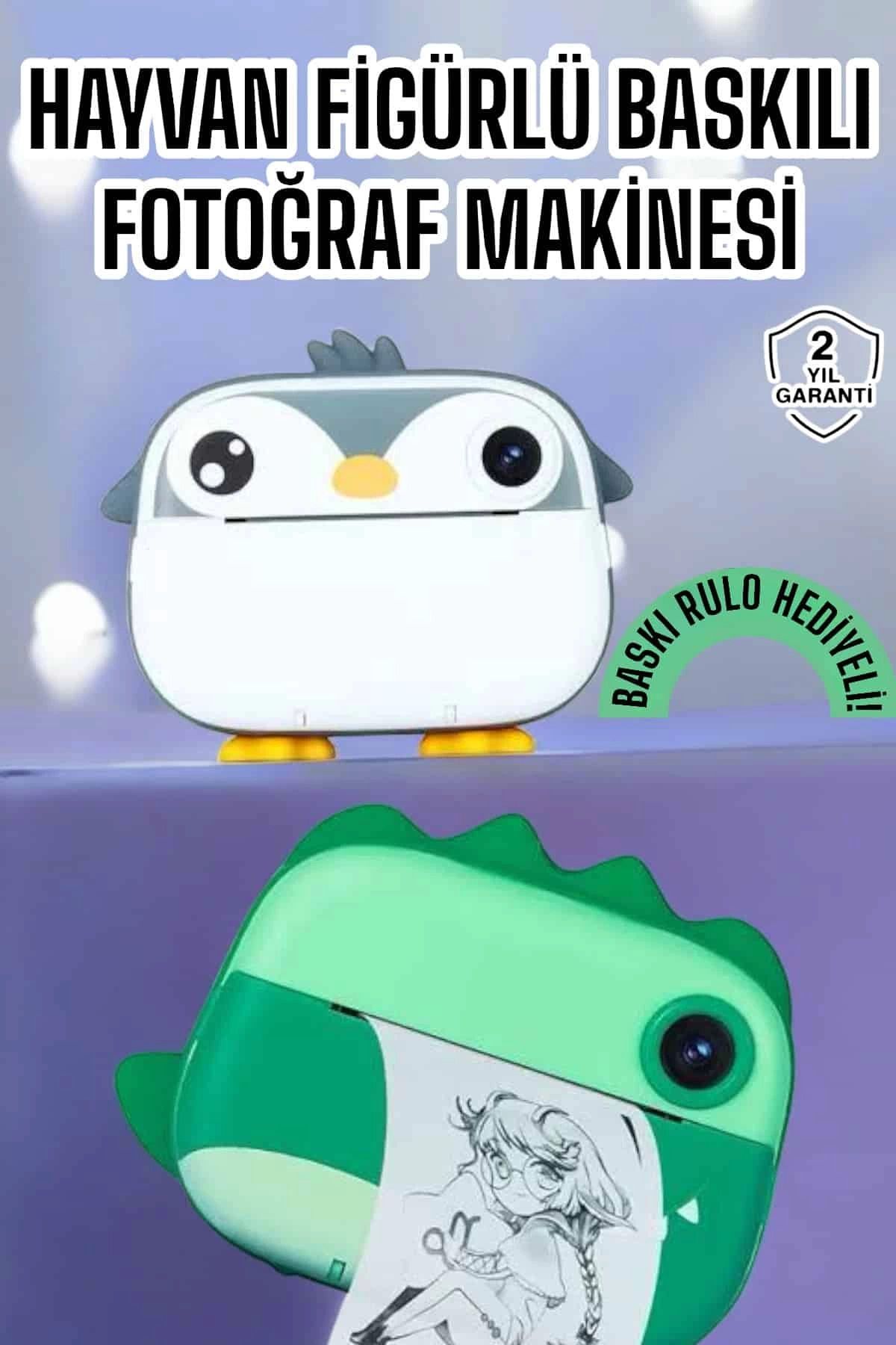 MELFSHOP Çocuklar için Fotoğraf Makinesi Anlık Baskı Makinesi HD Görüntü Kalitesi