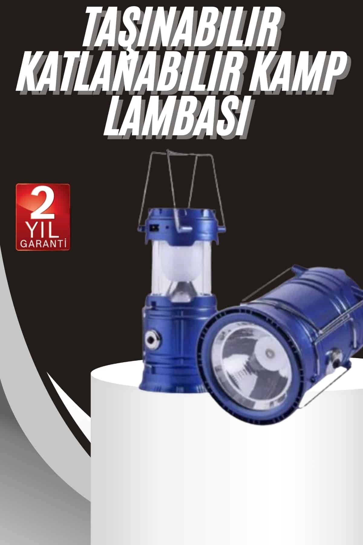 Heez Kamp Lambası Solar Şarjlı Kızaklı Kamp Feneri Led Lamba Işıldak