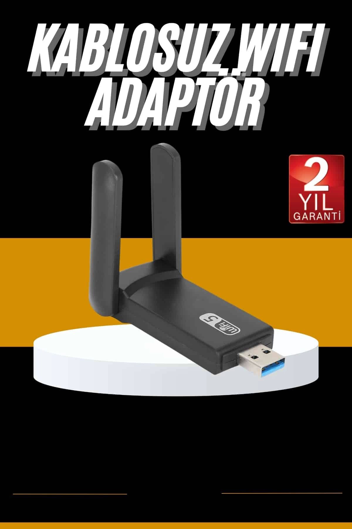 MELFSHOP Mbps Wifi Alıcı Kablosuz Wifi Adaptörü Çift Band Çift Antenli