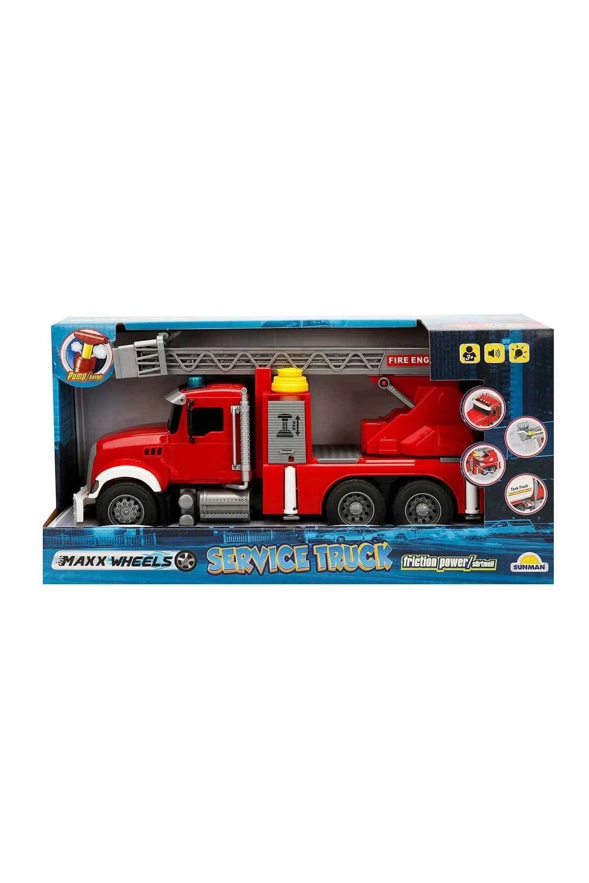 Heez 3326 Maxx Wheels Sesli ve Işıklı İtfaiye Araçları -Sunman