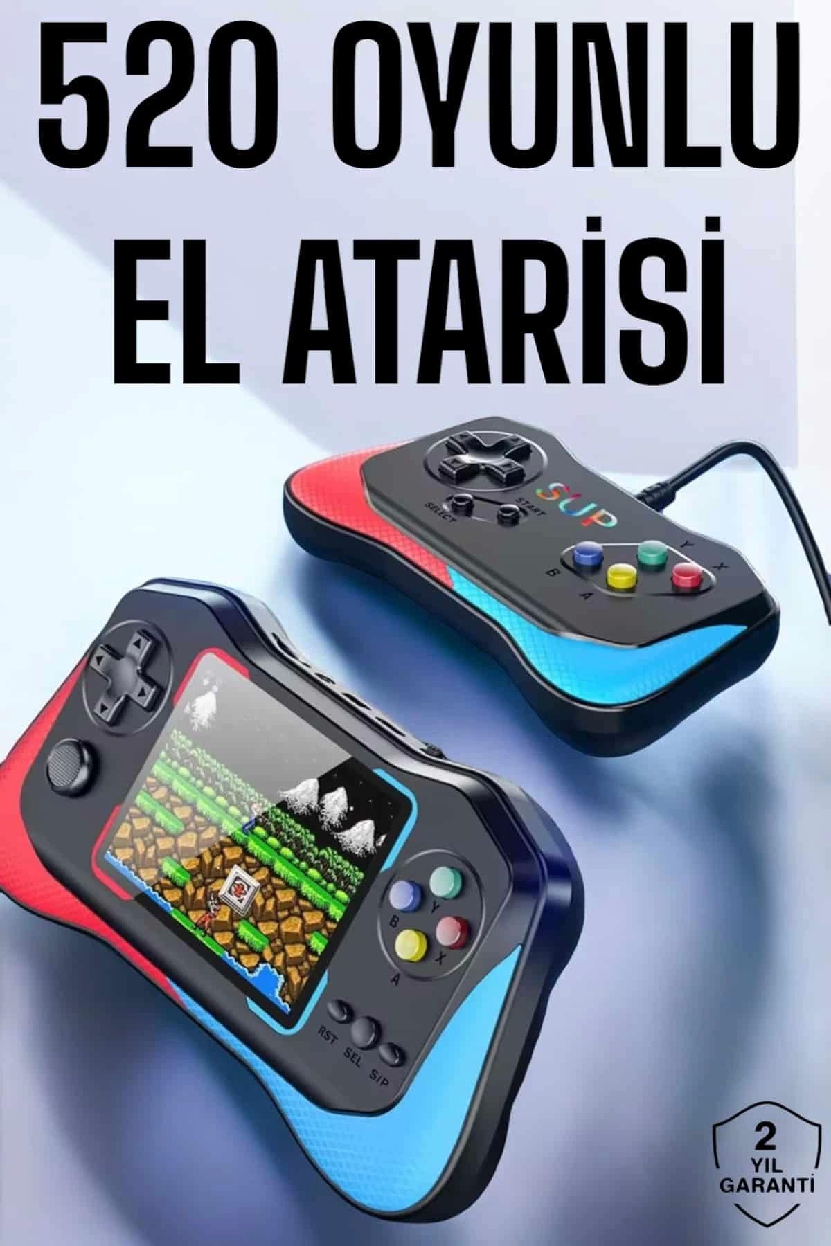 ÖYKÜ VE YİĞİT Gamepad Joystick Nostalji 500 Oyunlu 2 Li Atari Gamebox Oyun Konsolu Sup Atari