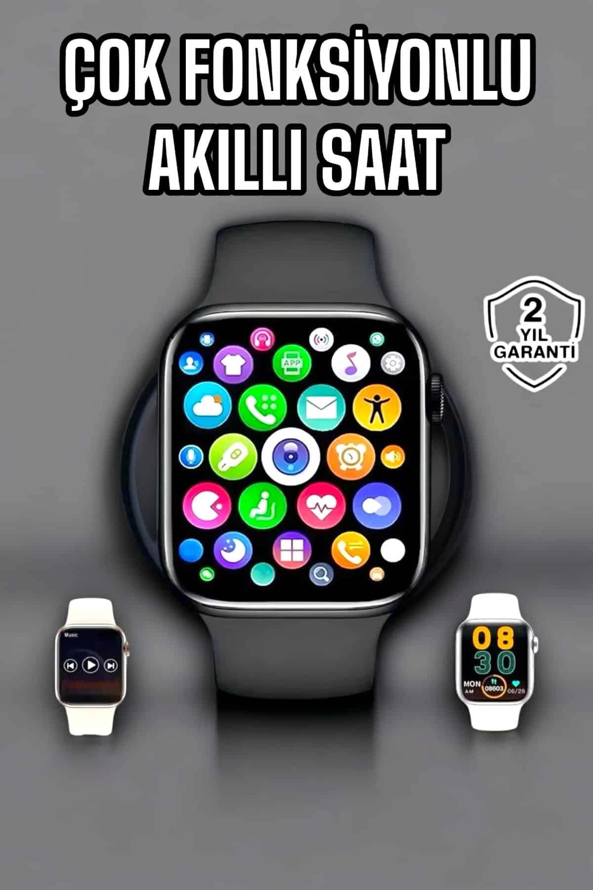 MELFSHOP Akıllı Saat Amoled Ekran GPS ve Uyku Takibi Bluetooth Bağlantılı