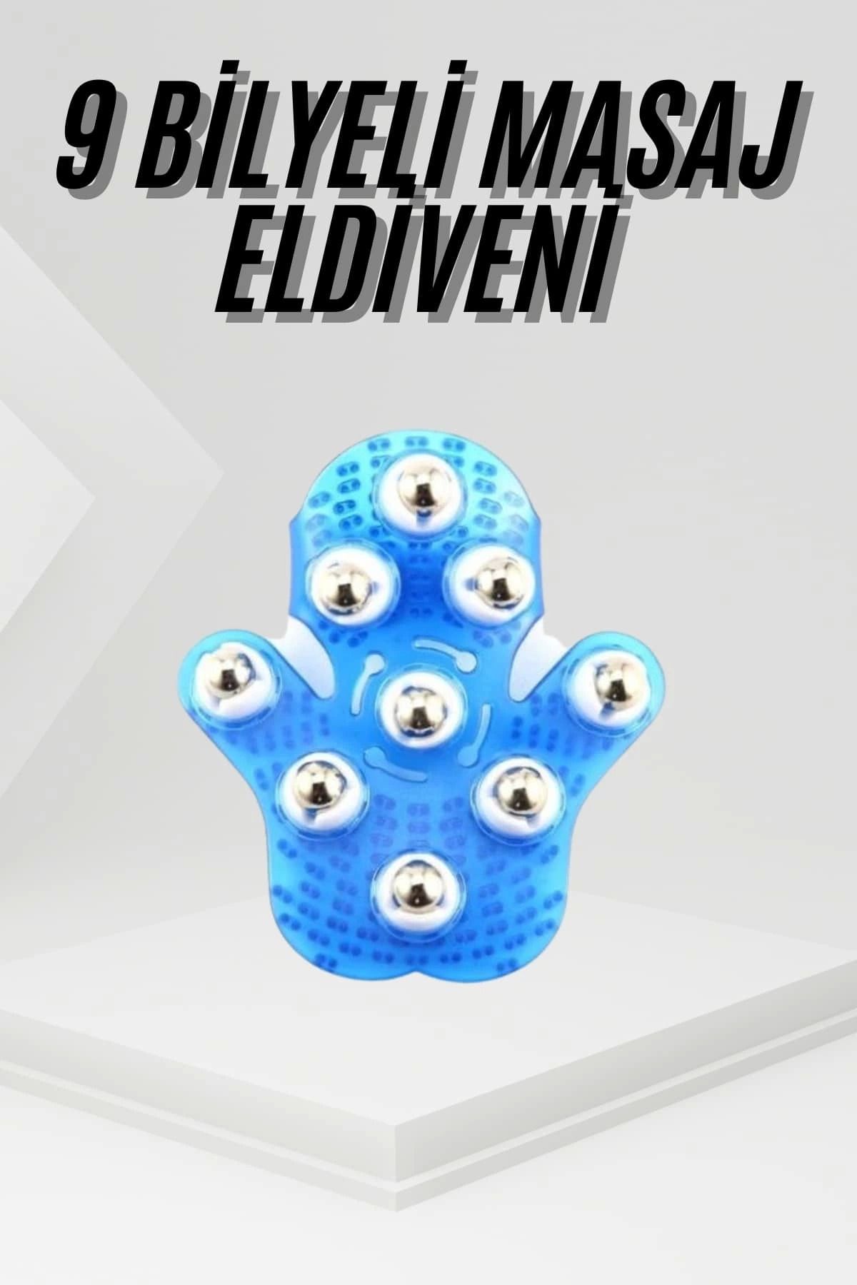 Heez 9 Bilyeli Masaj Eldiveni Tüm Vücut Masajına Uygun Kafa Masaj Aleti