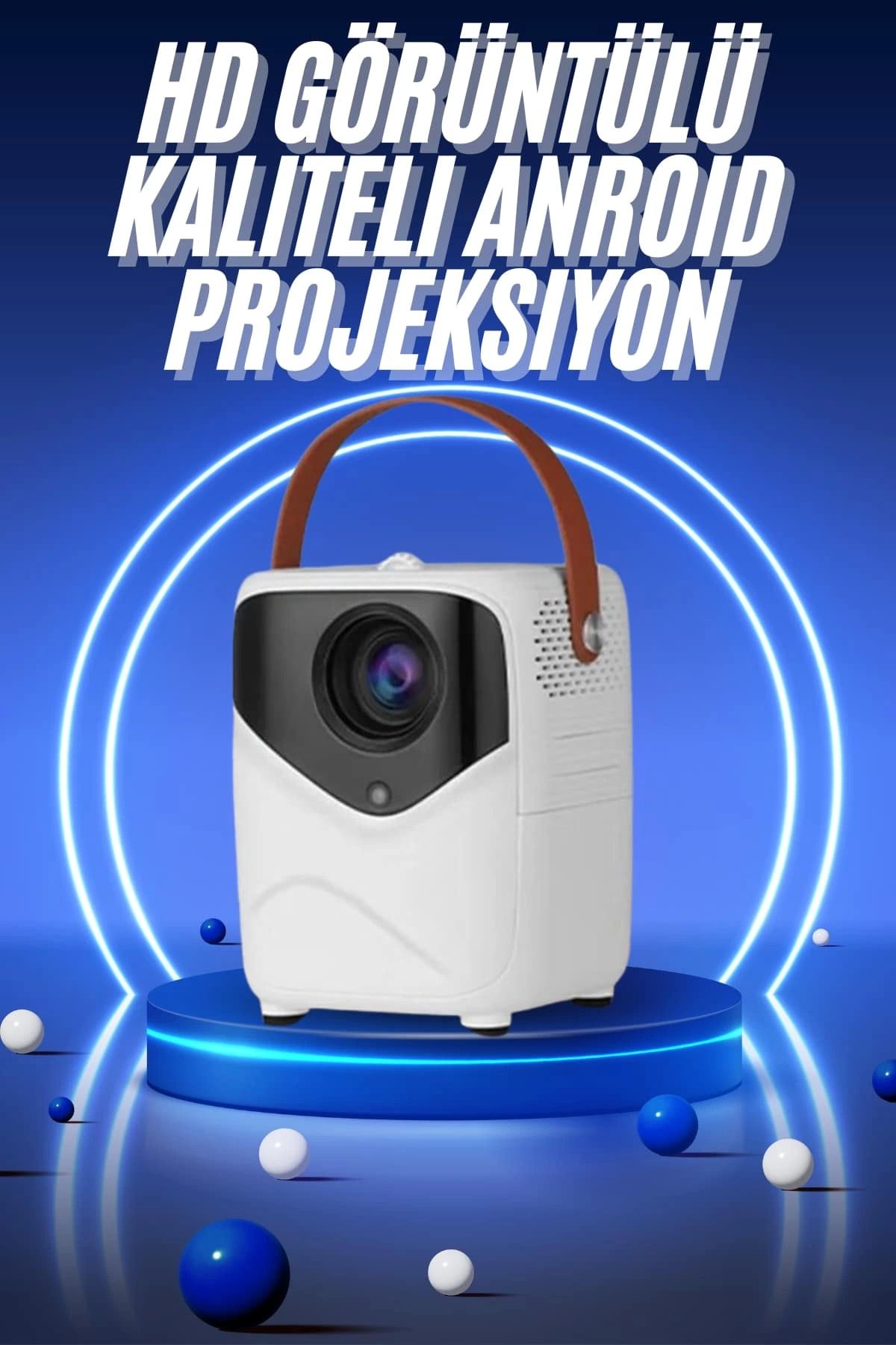 hayalimsah HD Ayaklı Portatif Projeksiyon Cihazı Bluetooth Wifi Akıllı Android İşlemcili