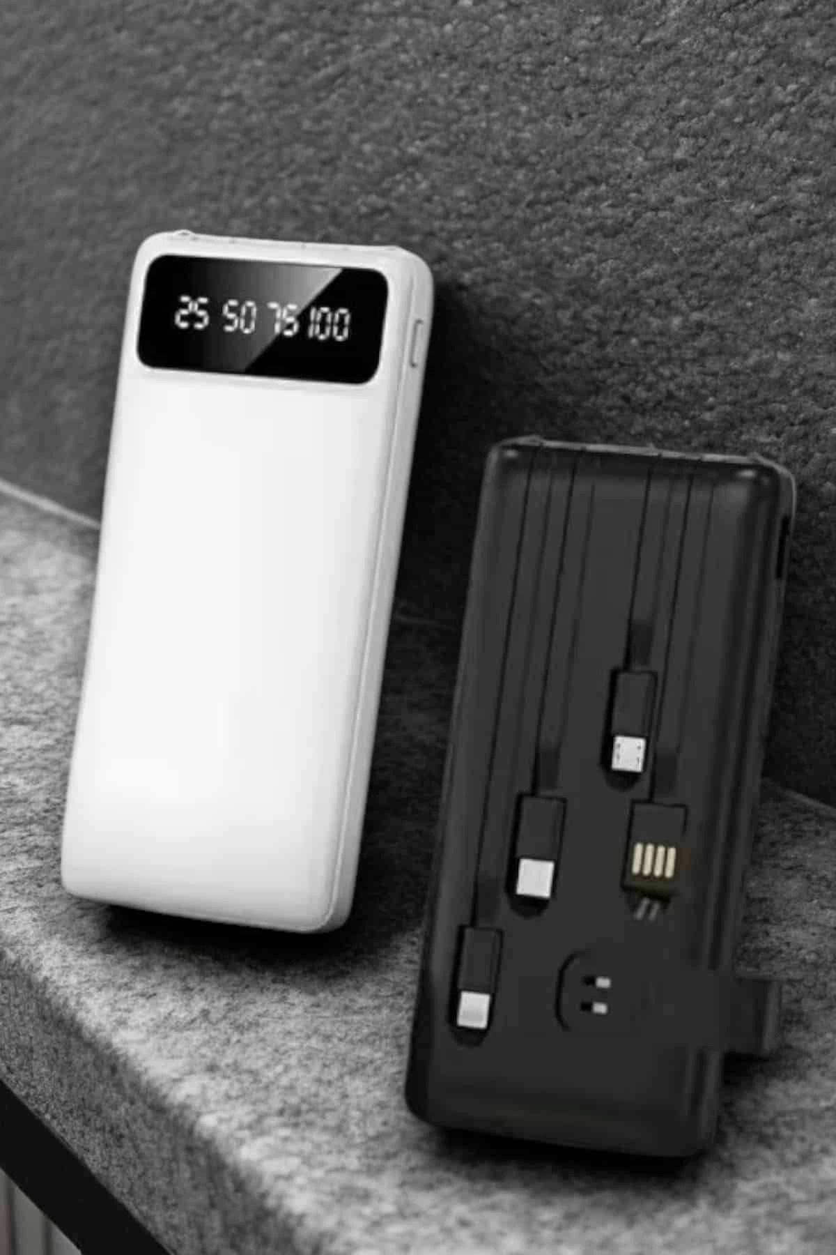 Heez Powerbank 20.000 Mah LCD Ekran USB Lightning Type-C Uyumlu İOS ve Android
