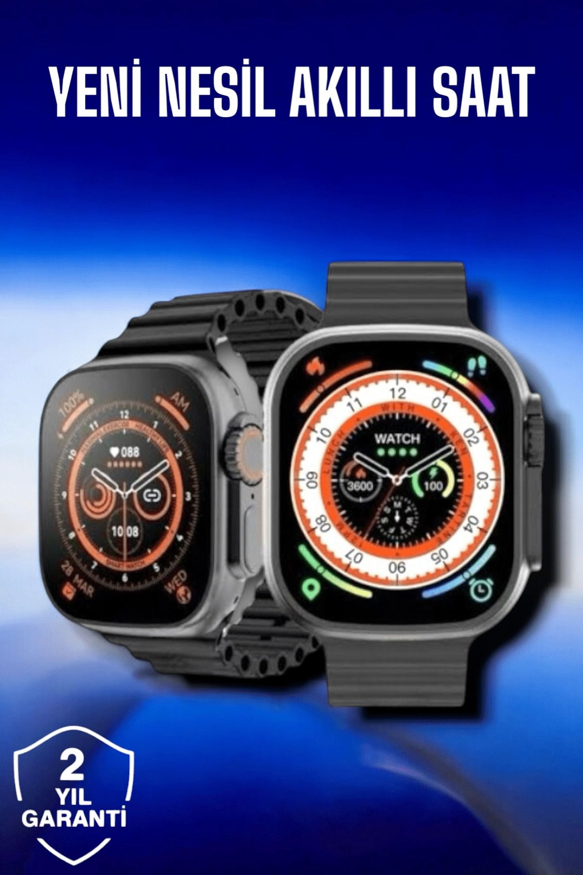 MELFSHOP 45 MM Gri Kasa Ultra Akıllı Saat Sesli Görüşme, Sağlık Takibi, Suya Dayanıklı