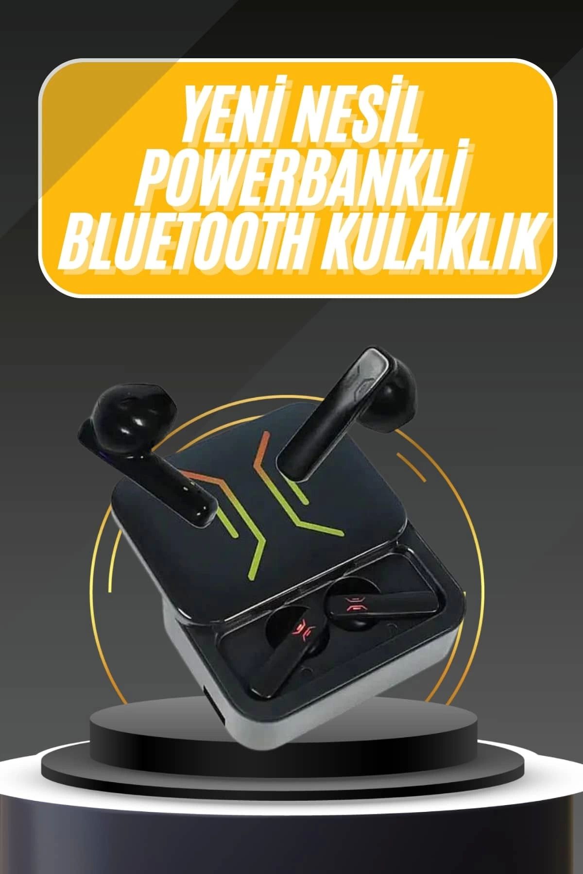 MELFSHOP Powerbank Bluetooth Kulaklık Oyuncu Kulaklığı Yüksek Ses Kaliteli