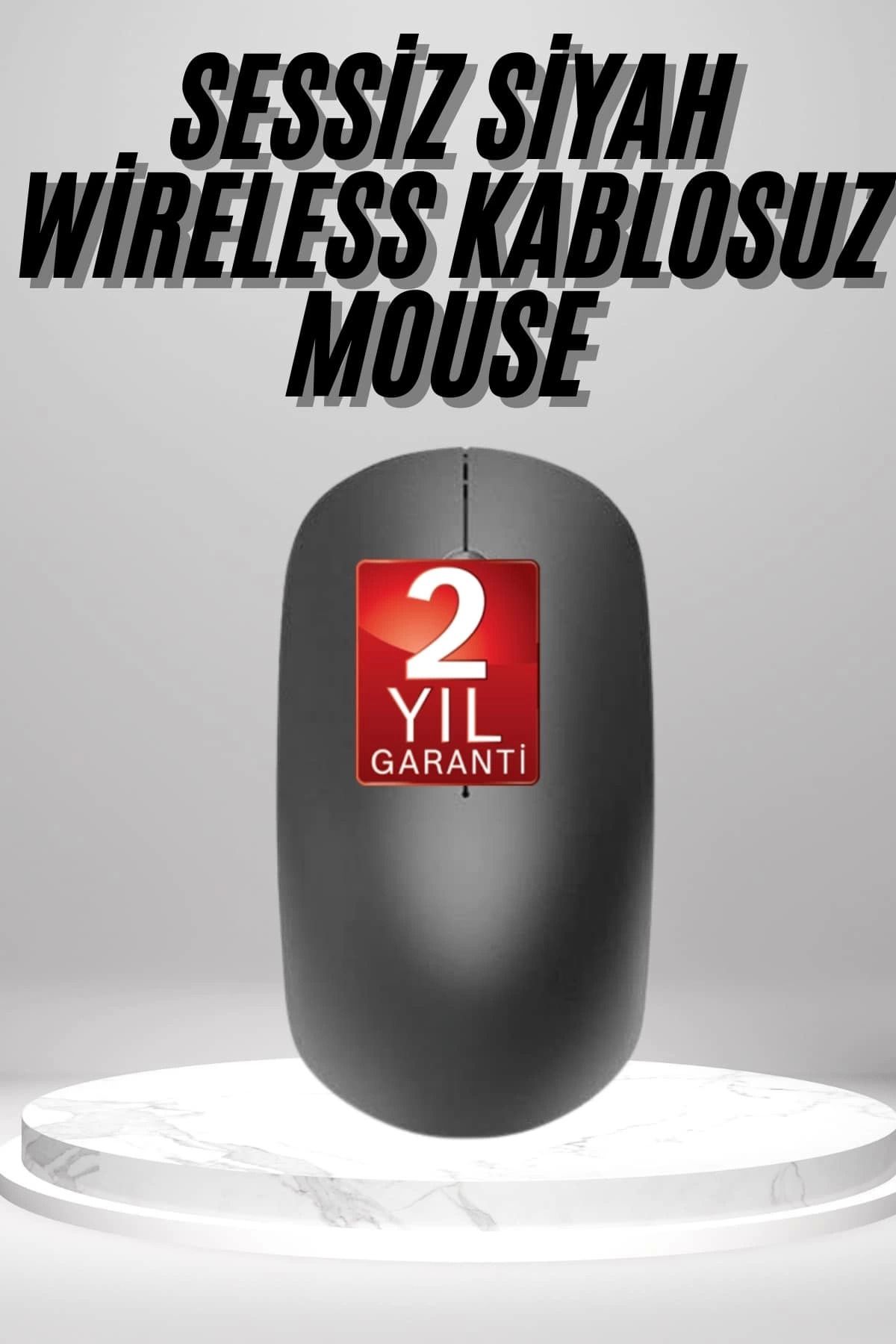 ÖYKÜ VE YİĞİT Siyah Kablosuz Mouse Wireless Mouse Minimal Tasarım