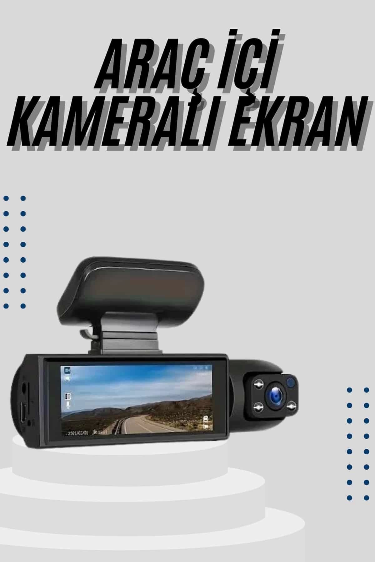 Heez Çift Kameralı Wifi GPS Araç Kamerası Ön ve Arka Kameralı