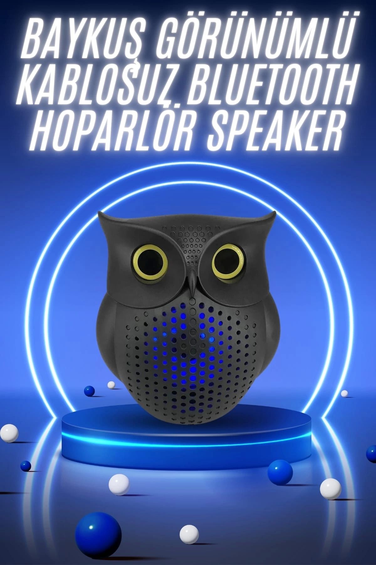 hayalimsah Müzik Çalar Bluetooth Hoparlör Speaker 5.0 Kablosuz Baykuş Görünümlü