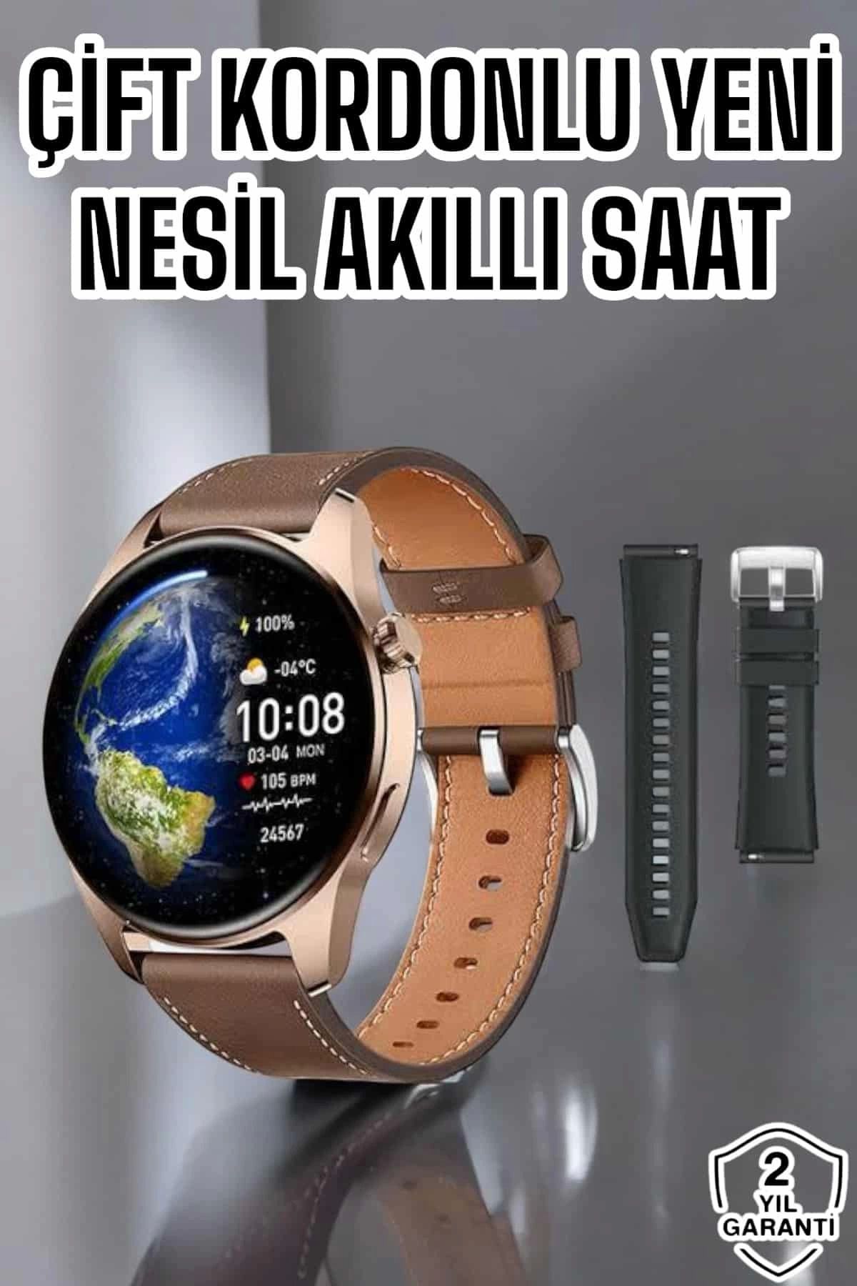 MELFSHOP Akıllı Saat Sesli Görüşme NFC ve GPS Uyumlu Bluetooth Bağlantılı