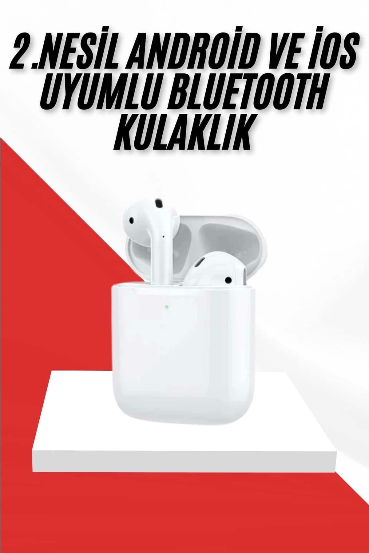 MELFSHOP 2. Nesil Bluetooth Android ve İOS Uyumlu Kablosuz Kulaklık Çağrı Cevaplama