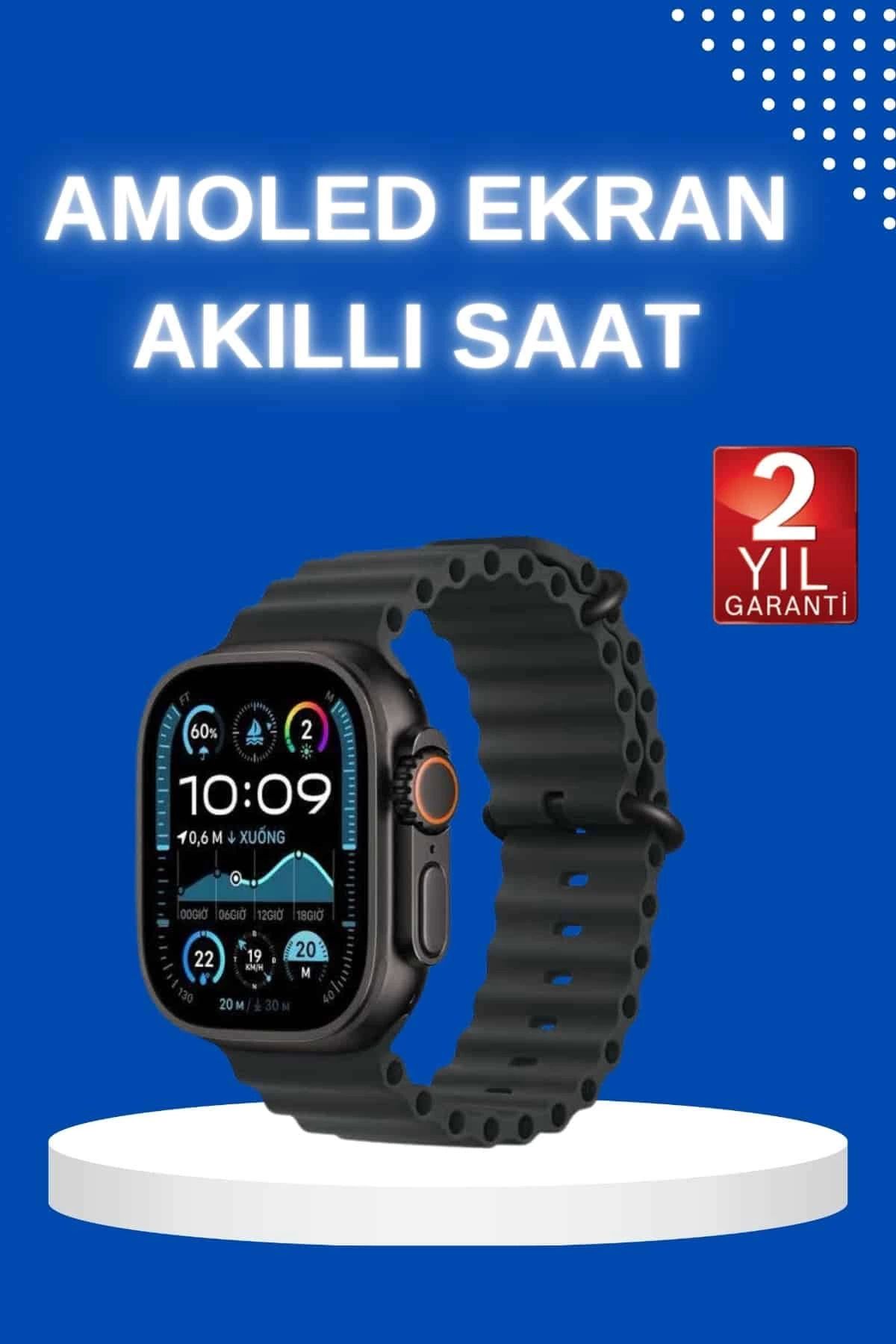 MELFSHOP Akıllı Saat Bluetooth Bağlantılı NFC ve GPS Uyumlu Nabız Ölçer Sesli Görüşme