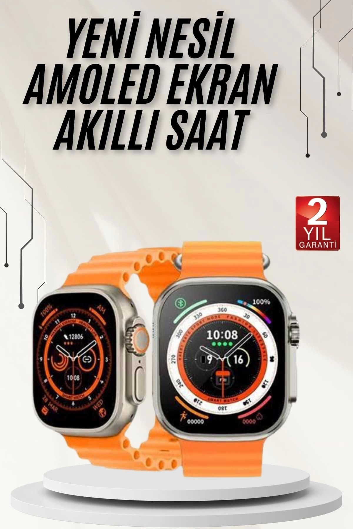 MELFSHOP Akıllı Saat GPS Özelliği Bildirim Görme Adımsayar Sesli Görüşme Yapabilen