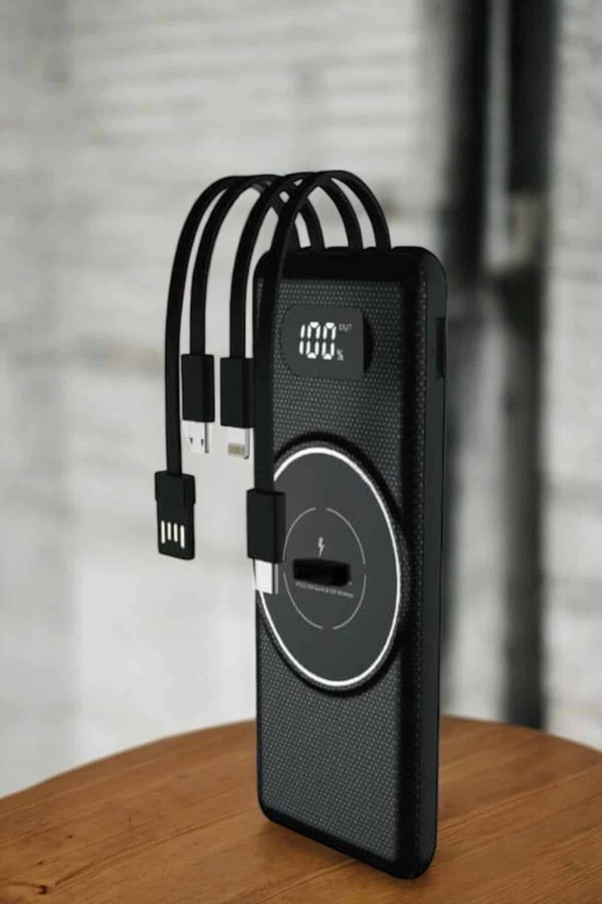 Heez Hızlı Şarj Dijital Göstergeli Powerbankli Çoklu Şarj Özelliği