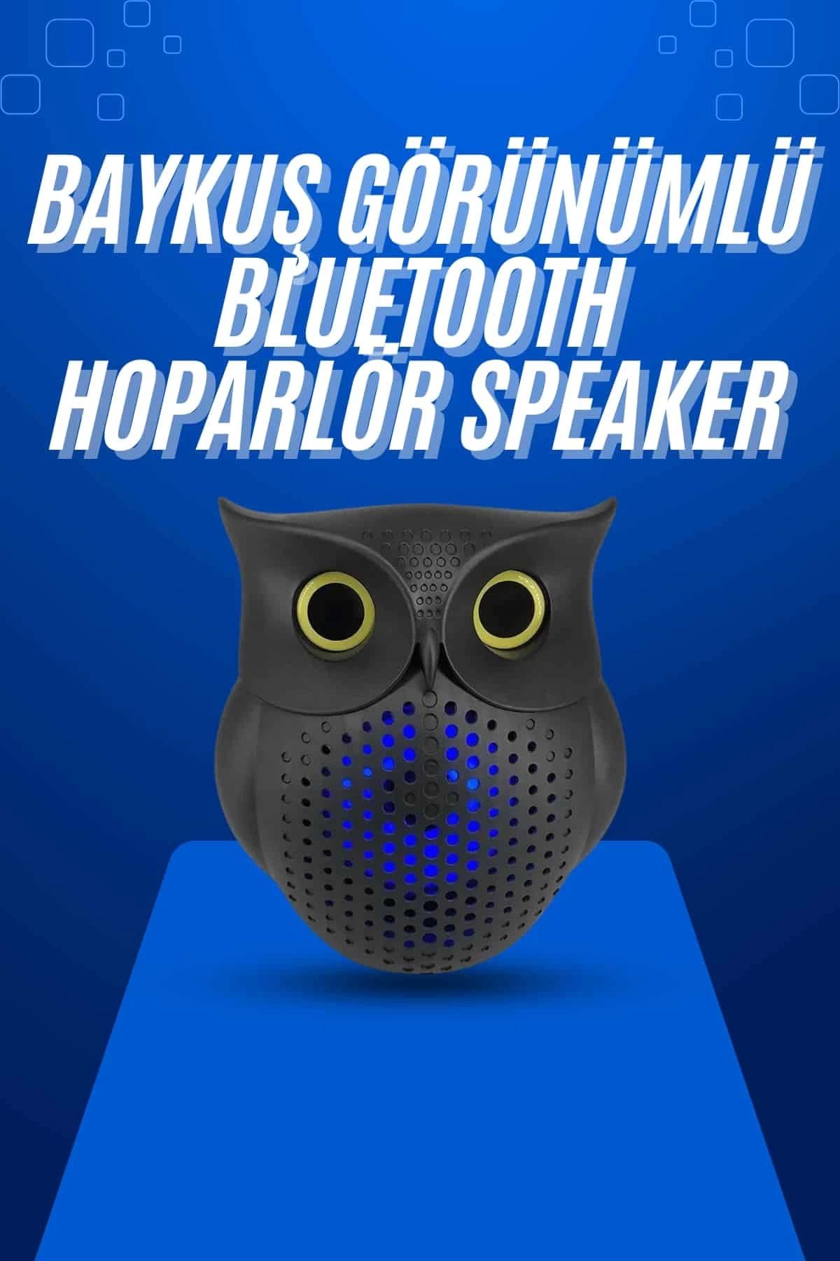 MELFSHOP Baykuş Tasarımlı Mini Bluetooth Speaker Yüksek Ses Kaliteli Taşınabilir