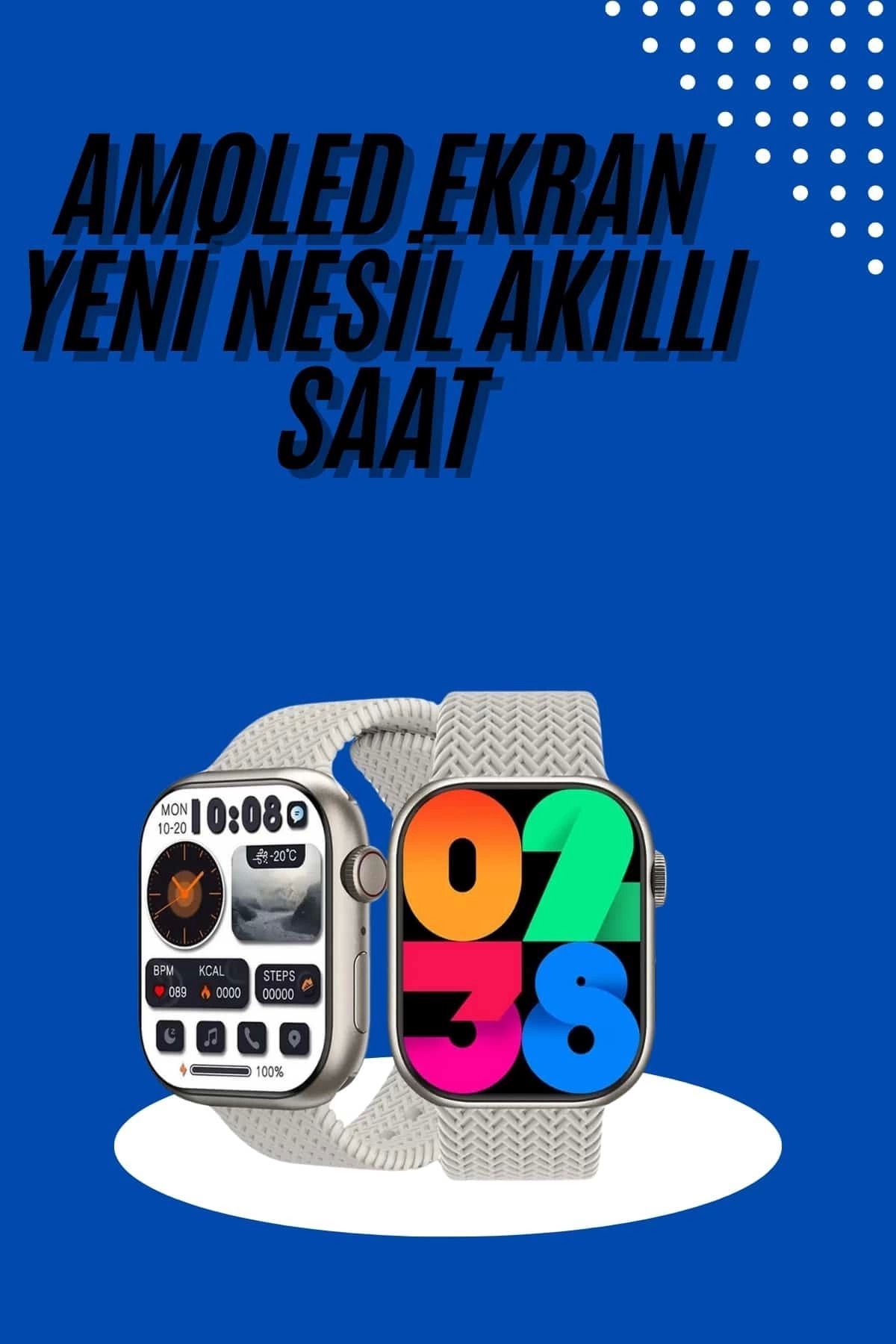 MELFSHOP Akıllı Kol Saat Amoled Ekran Android ve İOS Uyumlu Arama Konuşma