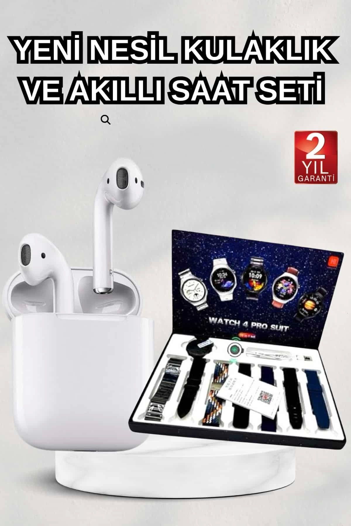 MELFSHOP 2025 Model Akıllı Saat ve 2.Nesil TWS Bluetooth Kulaklık Yüksek Ses Kaliteli