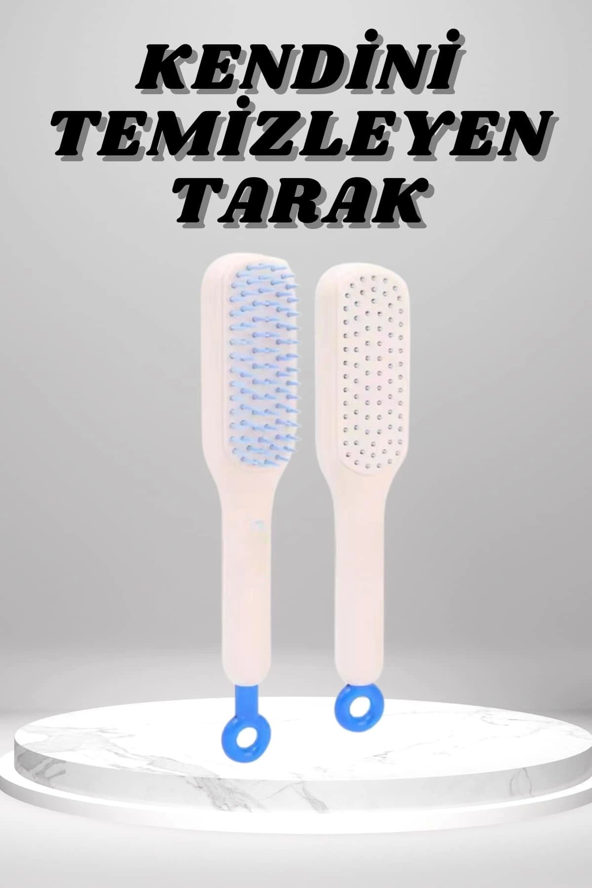 DENİZBİLİŞİM Silikon Yumuşak Sıkı Dişli Sihirli Geri Çekilebilir Tarak Kendini Temizleyen Saç Fırçası