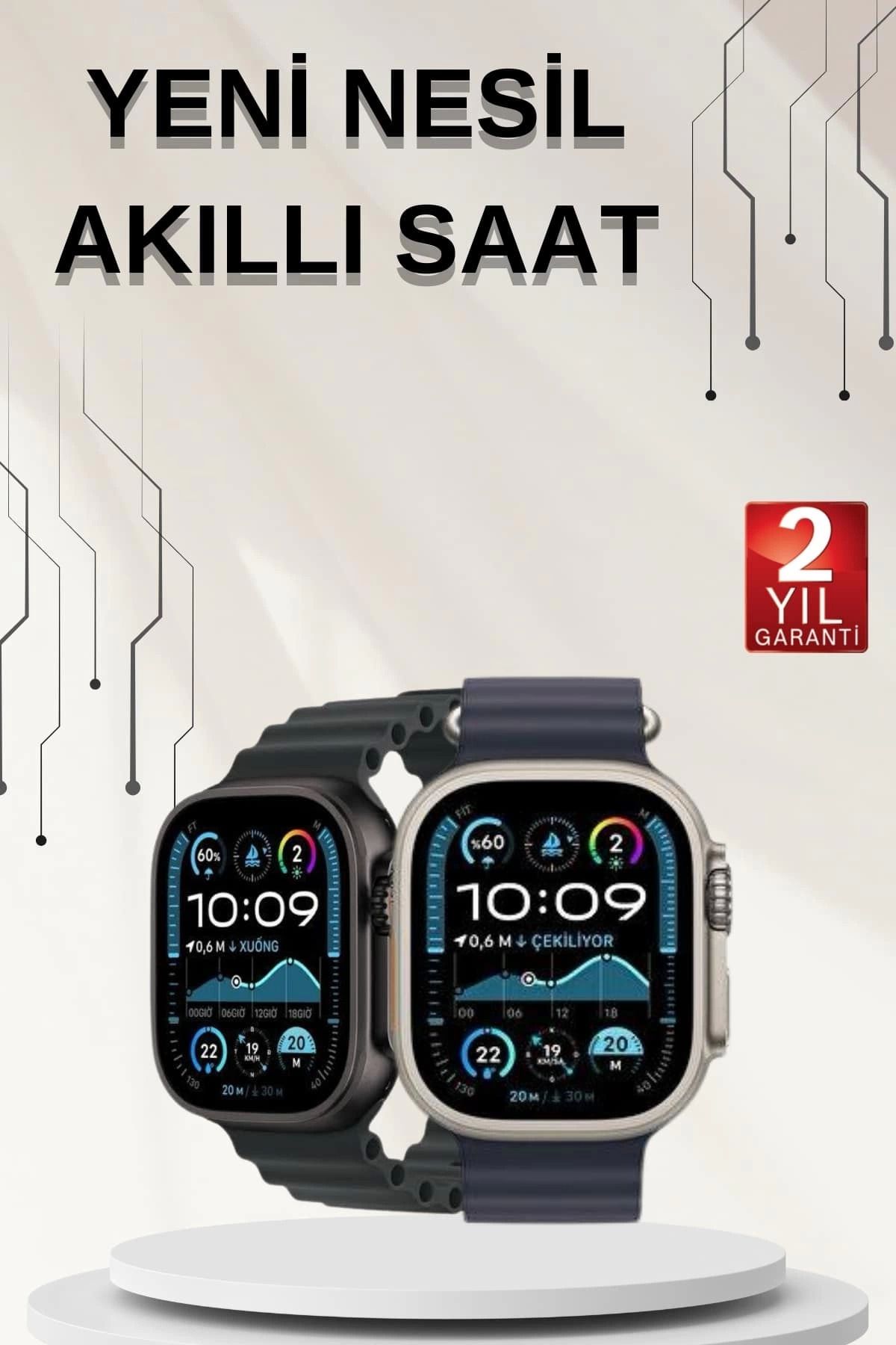 MELFSHOP Akıllı Saat Sesli Görüşme Titreşimli GPS Bağlantısı Müzik Dinleme Sosyal Medya Bildirimleri