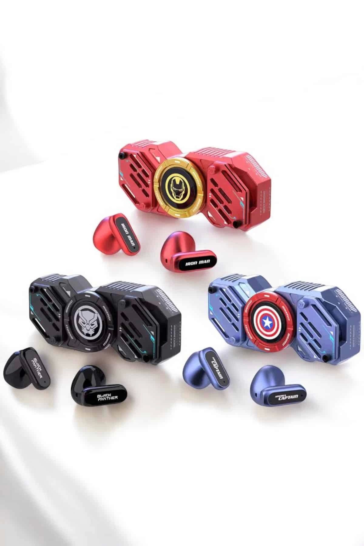 MELFSHOP Kırmızı Kablosuz Bluetooth Kulaklık Stres Çarklı Oyuncu Kulaklığı
