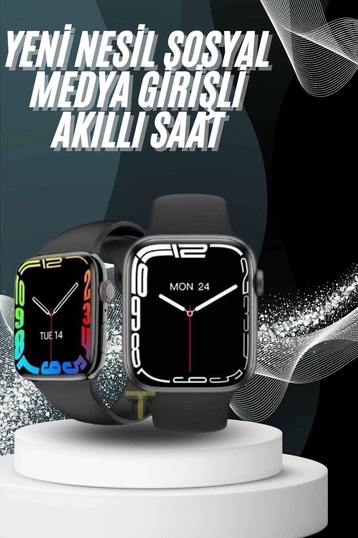MELFSHOP Yeni Model Akıllı Saat Dokunmatik Ekran Unisex Amoled Ekran 44 mm