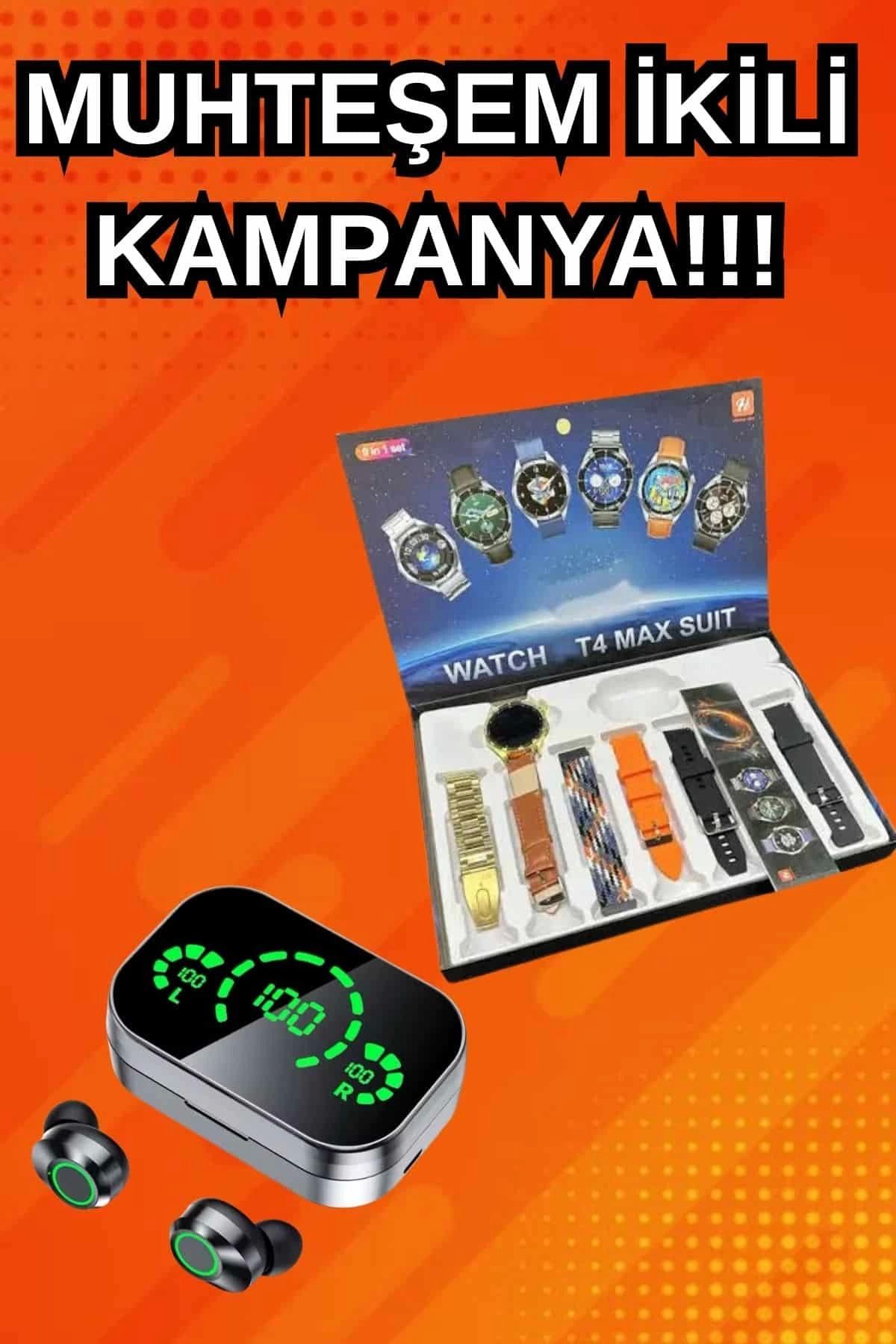 MELFSHOP Yeni Model Akıllı Saat ve Ucuz Kaliteli Bluetooth Kulaklık Amoled Ekran Aynalı