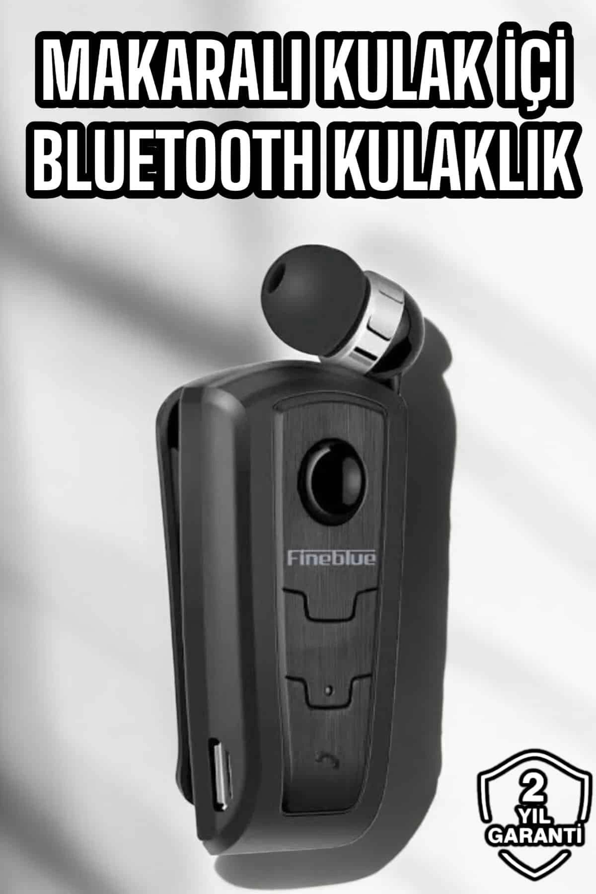 MELFSHOP Makaralı Bluetooth Kulaklık Kulak İçi Android iOS Uyumlu Titreşimli