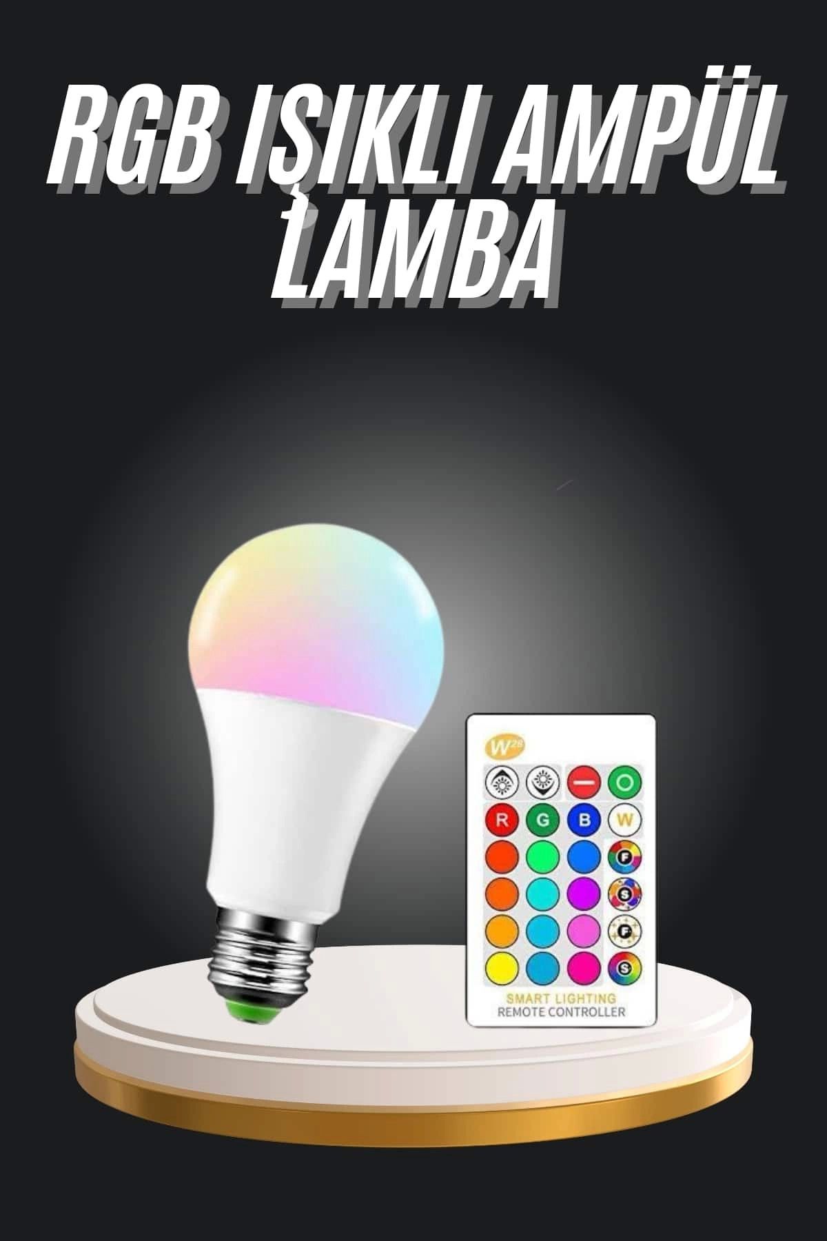 Heez Ambiyans Aydınlatma RGB Led Lamba Kumandalı Renk Değiştirebilen