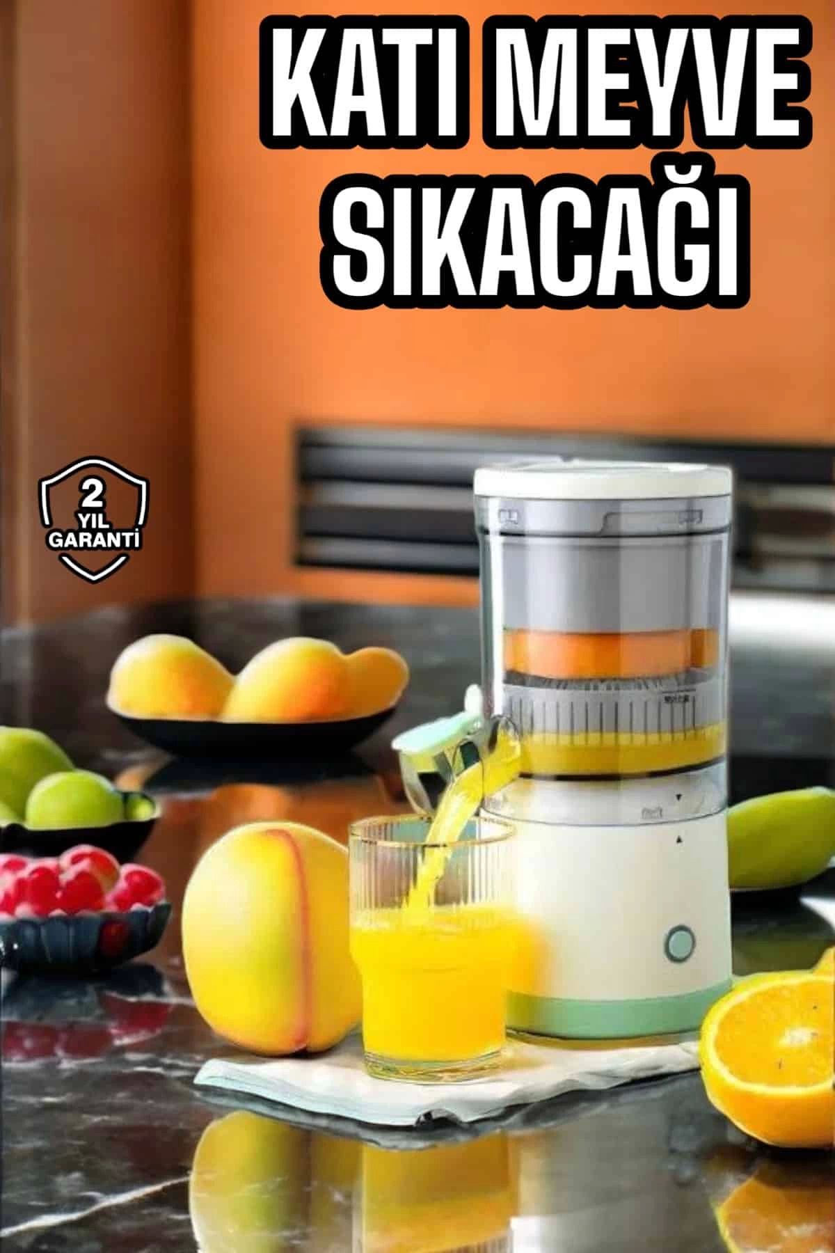 Silahlı Tower Meyve Sıkacağı USB Şarjlı Taşınabilir Çift Bıçaklı Güvenlik Kilidi
