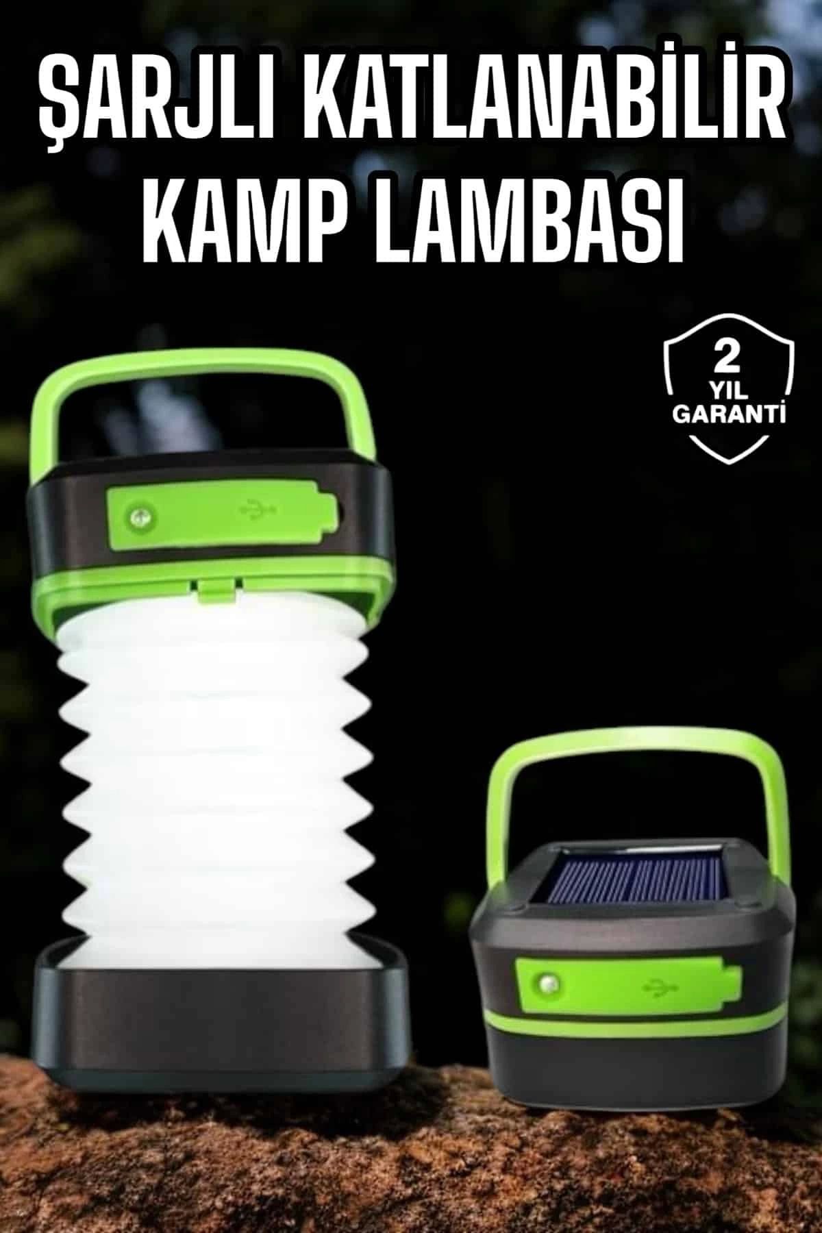 Heez Led Lamba Kamp Lambası Hafif Taşınabilir Şarj Süreli Akordeon El Fenerli
