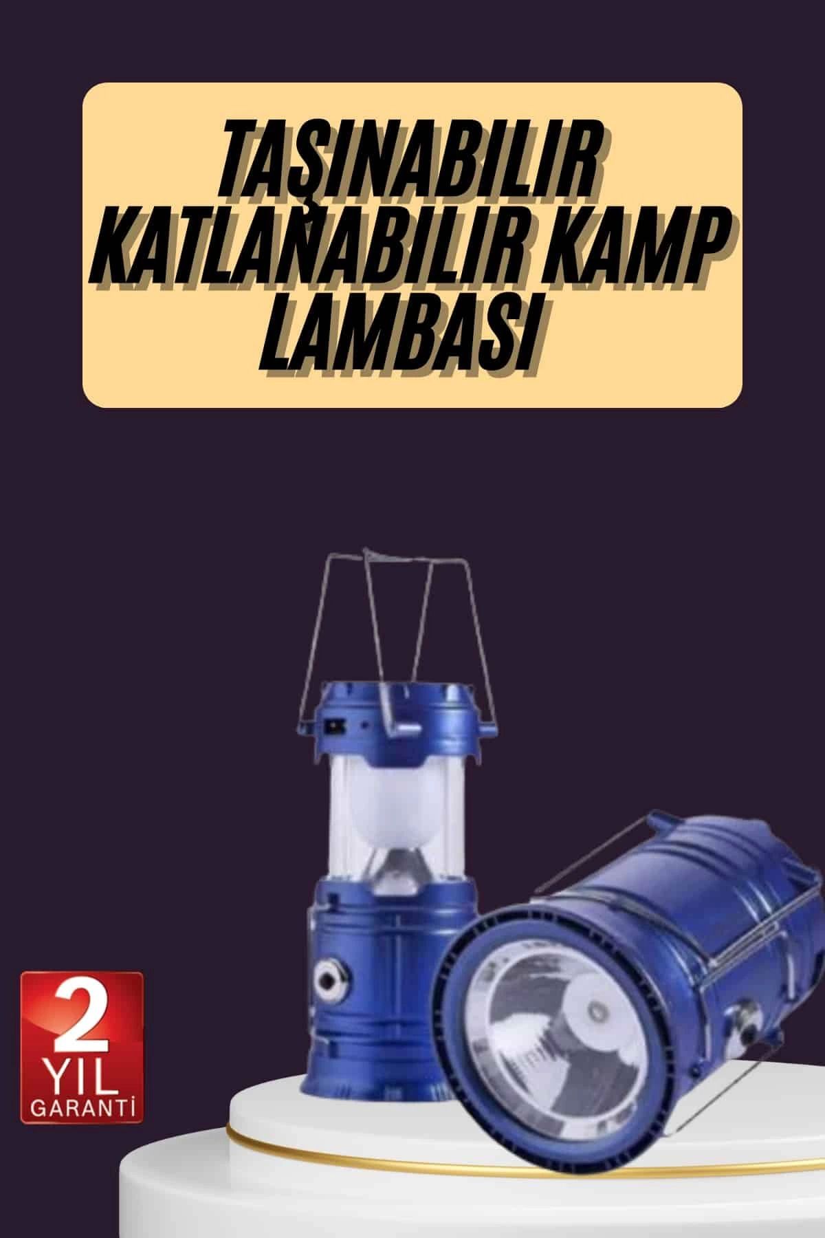 Heez Kamp Feneri Şarj Edilebilir Güneş Enerjili Işıldak USB Şarjlı