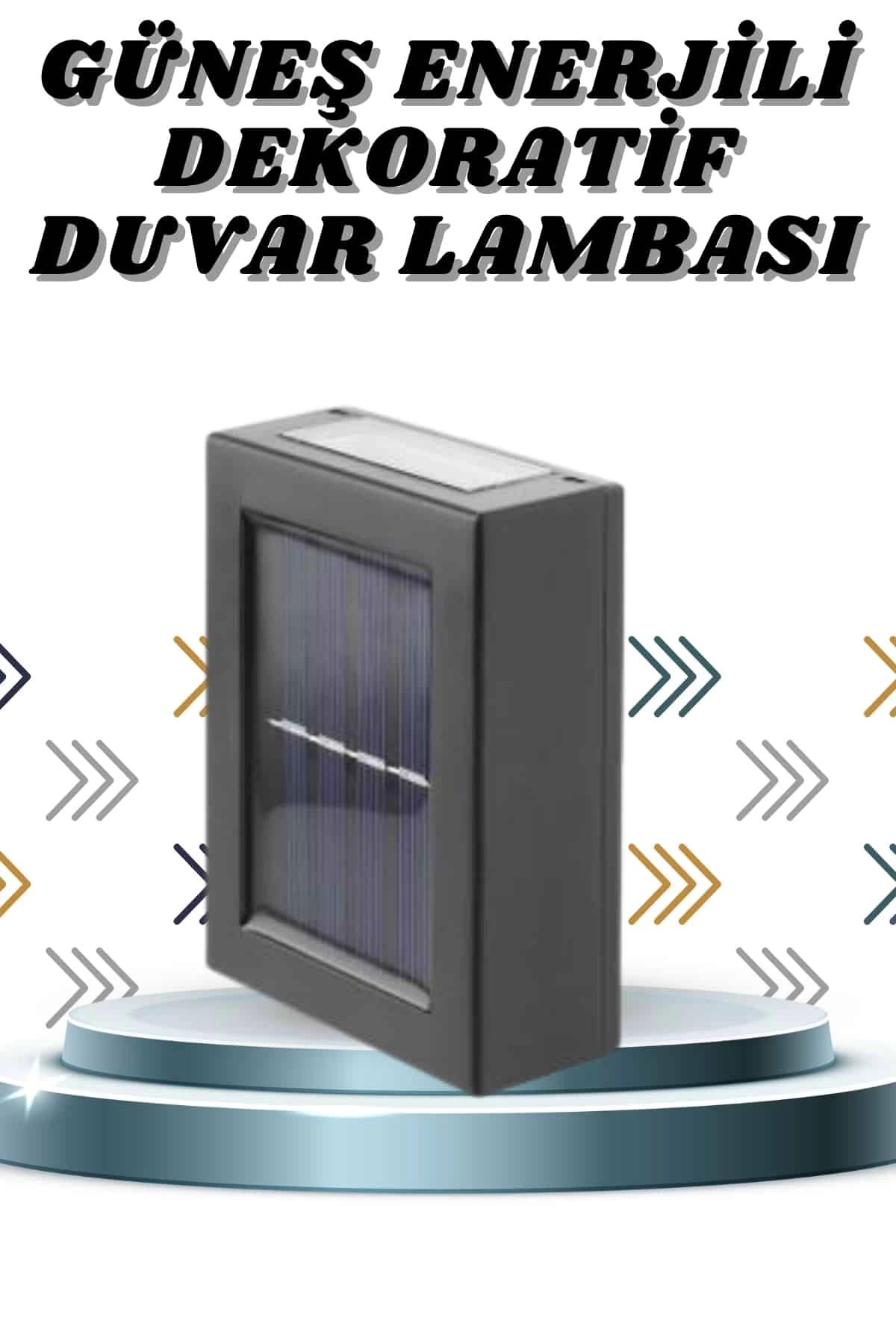 Heez Solar Lamba Dekoratif Aplik Su Geçirmez Led Işıklı Duvar Lambası