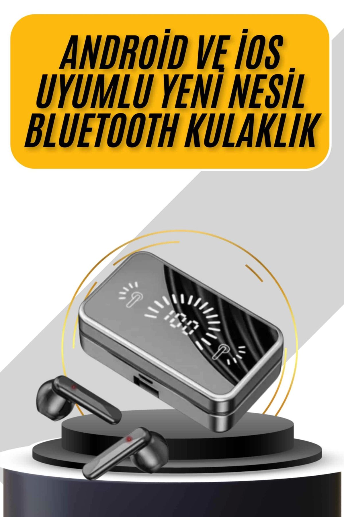 MELFSHOP İos Android Uyumlu Bluetooth Kulaklık Kablosuz Kulaklık Yüksek Basslı