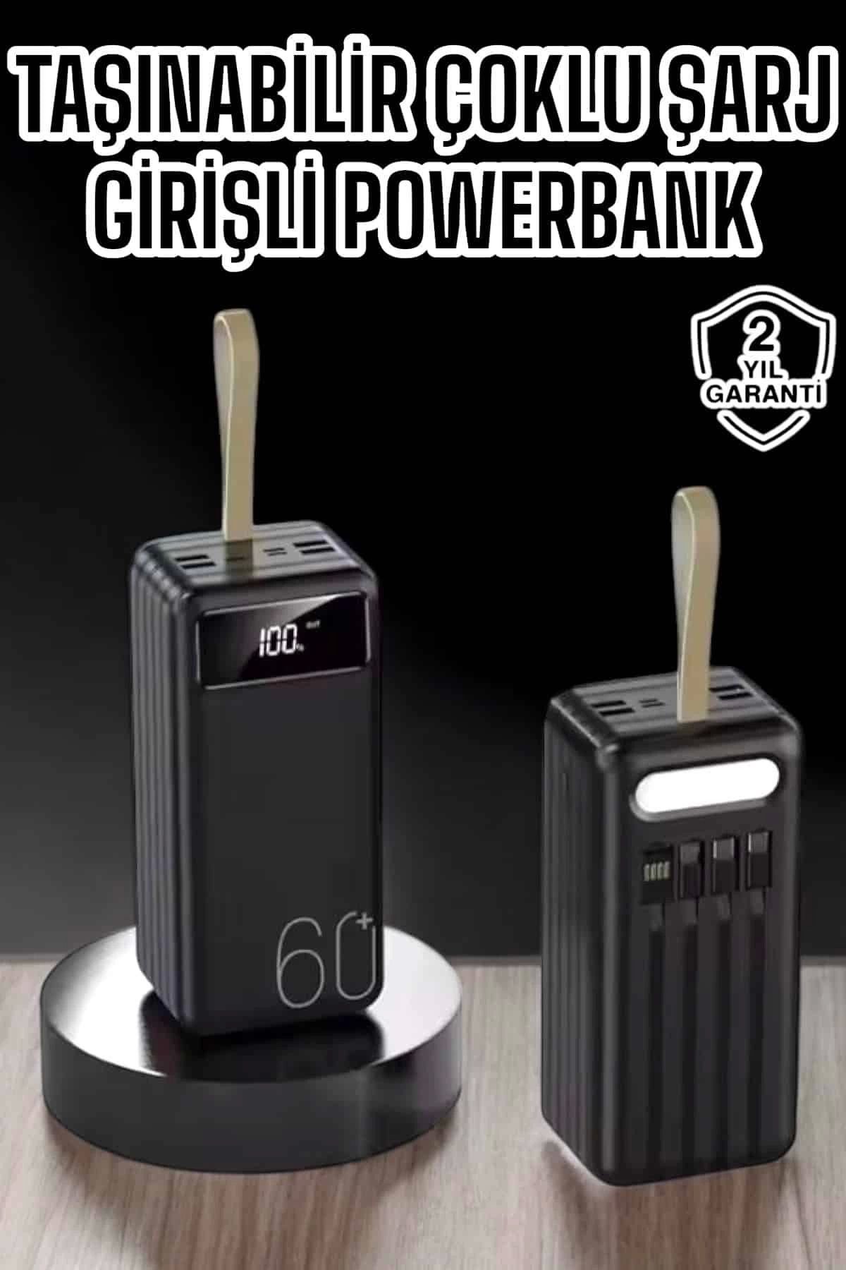 Heez Powerbank 60.000 MAH 4 Portlu Uzun Şarj Süreli Dijital Göstergeli