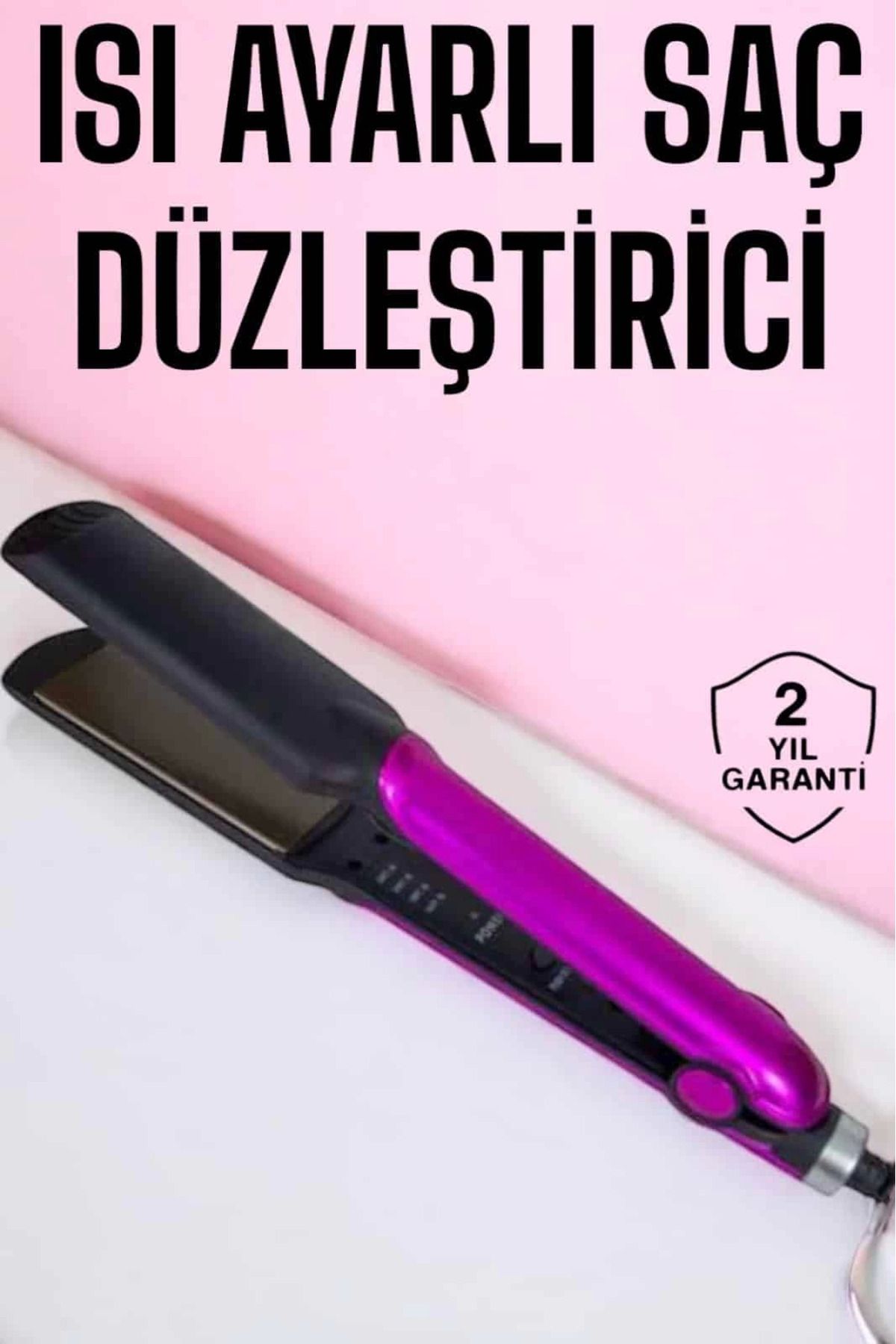 DENİZBİLİŞİM Saç Düzleştirici Isı Ayarlı Seramik Kaplama Döner Kablo Yıpranma Karşıtı