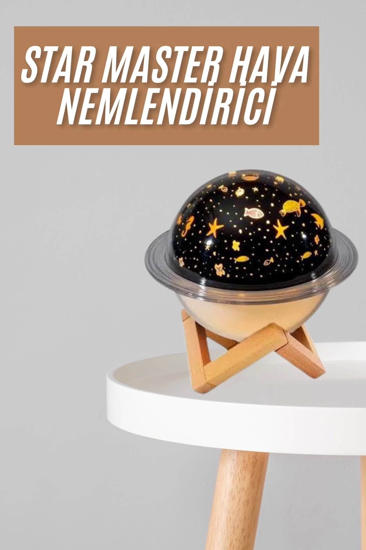 MELFSHOP Hava Nemlendirici Led Işıklı Gece Lambası Yıldız Görünümlü Renk Değiştiren