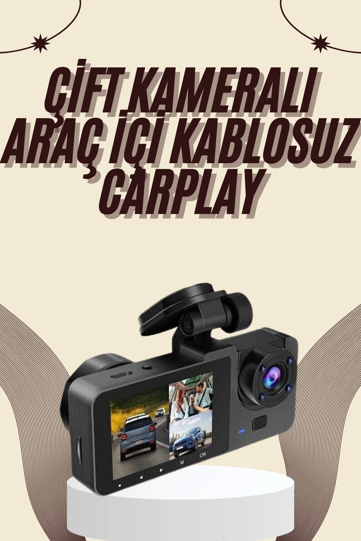 MT29 GİYİM Gece Görüşlü DVR 3 Lensli Araç İçi Sürüş Kamerası Video Kaydedici